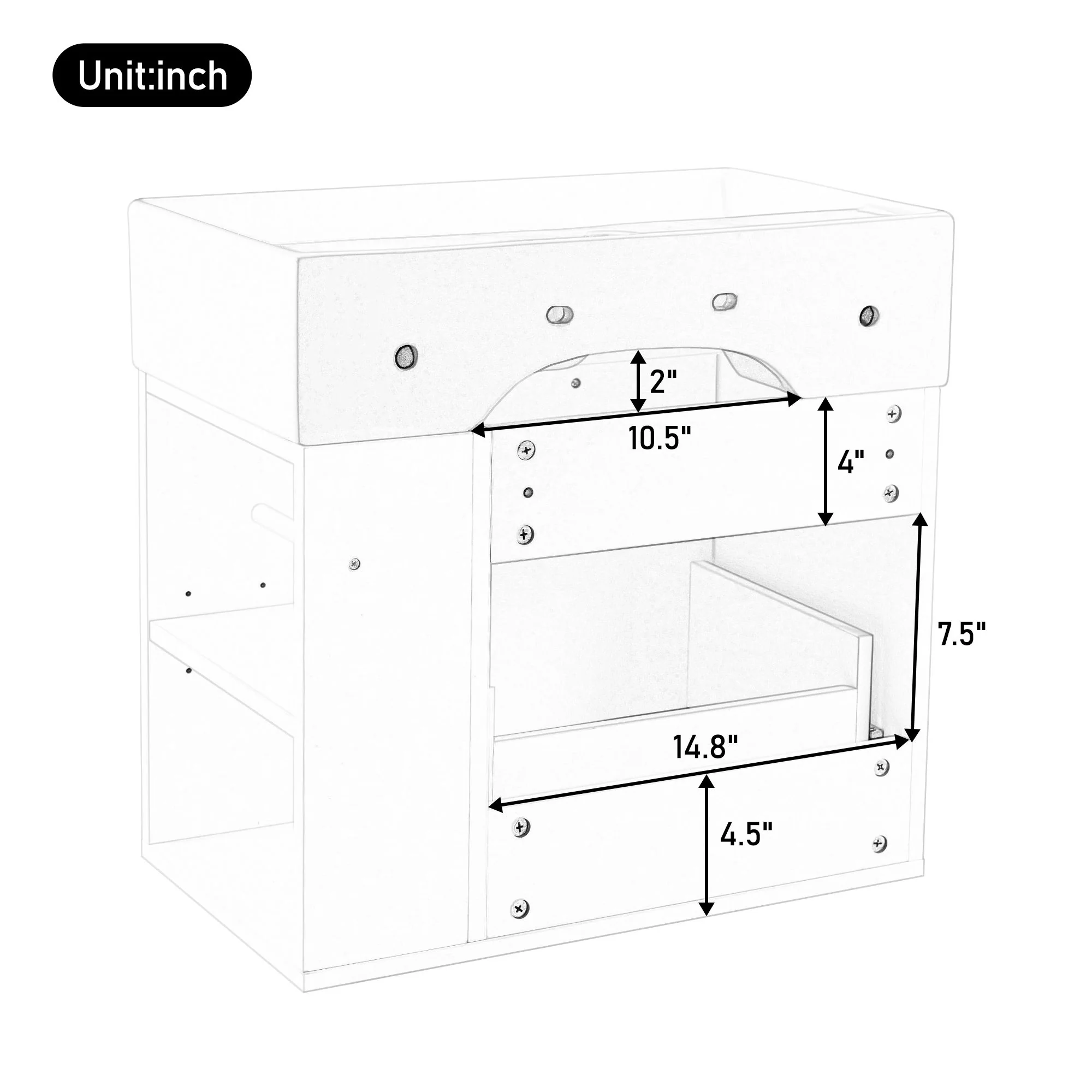 Modern Wall Mounted Bathroom Vanity With Sink, Soft Close Drawer, Adjustable Shelf, Toilet Paper Holder - Image 14