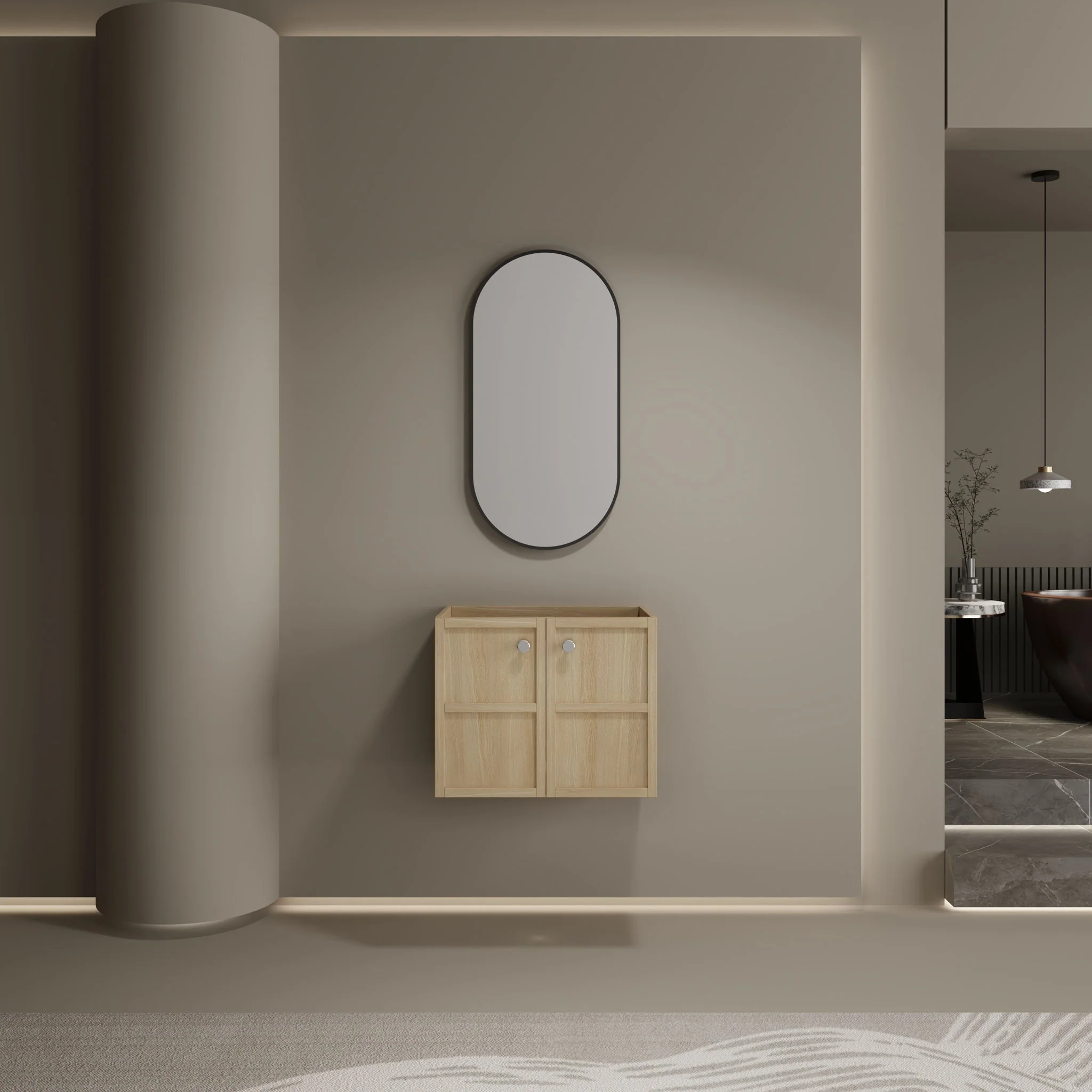 Modern Wall Mounted Bathroom Vanity With Soft Closing Doors - Image 10