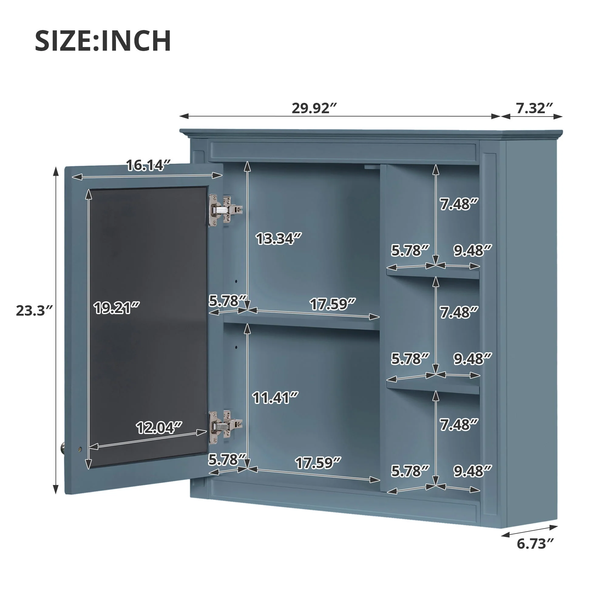 Modern Wall-Mounted Medicine Cabinet With Mirror - Image 17