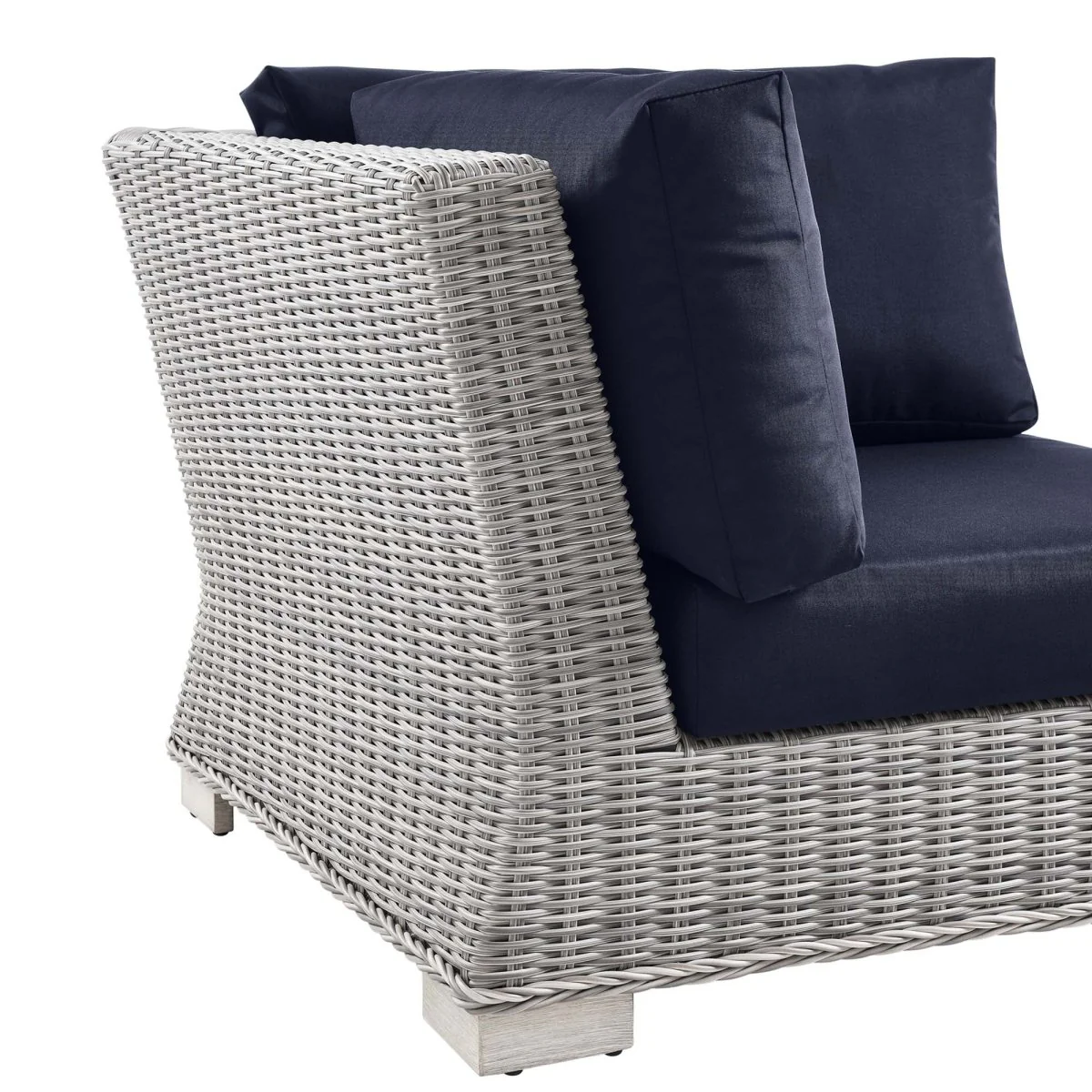 Modern Wicker Rattan Outdoor Corner Chair — Contemporary Woven Patio Seating - Image 15