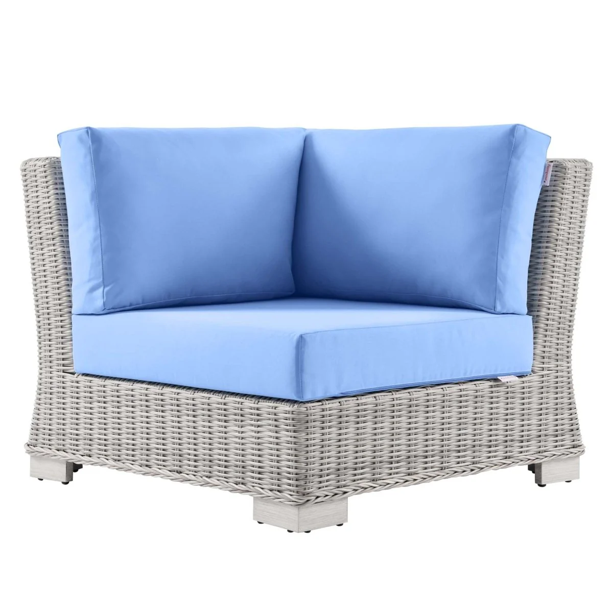 Modern Wicker Rattan Outdoor Corner Chair — Contemporary Woven Patio Seating - Image 17