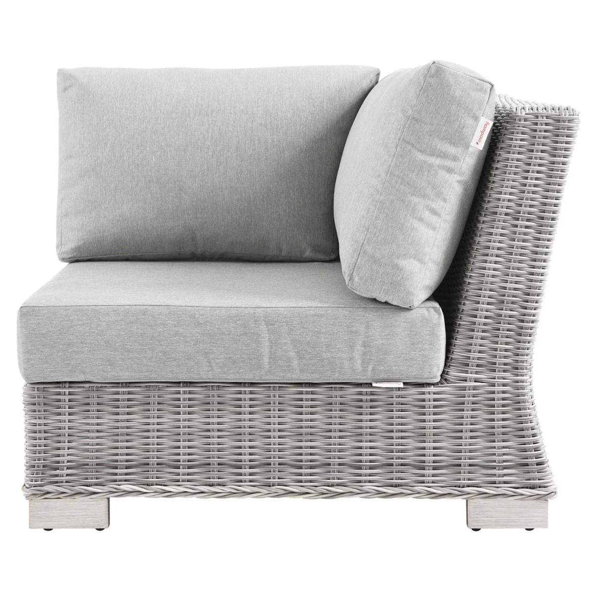 Modern Wicker Rattan Outdoor Corner Chair — Contemporary Woven Patio Seating - Image 29