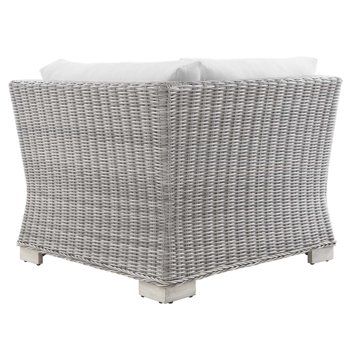 Modern Wicker Rattan Outdoor Corner Chair — Contemporary Woven Patio Seating - Image 6