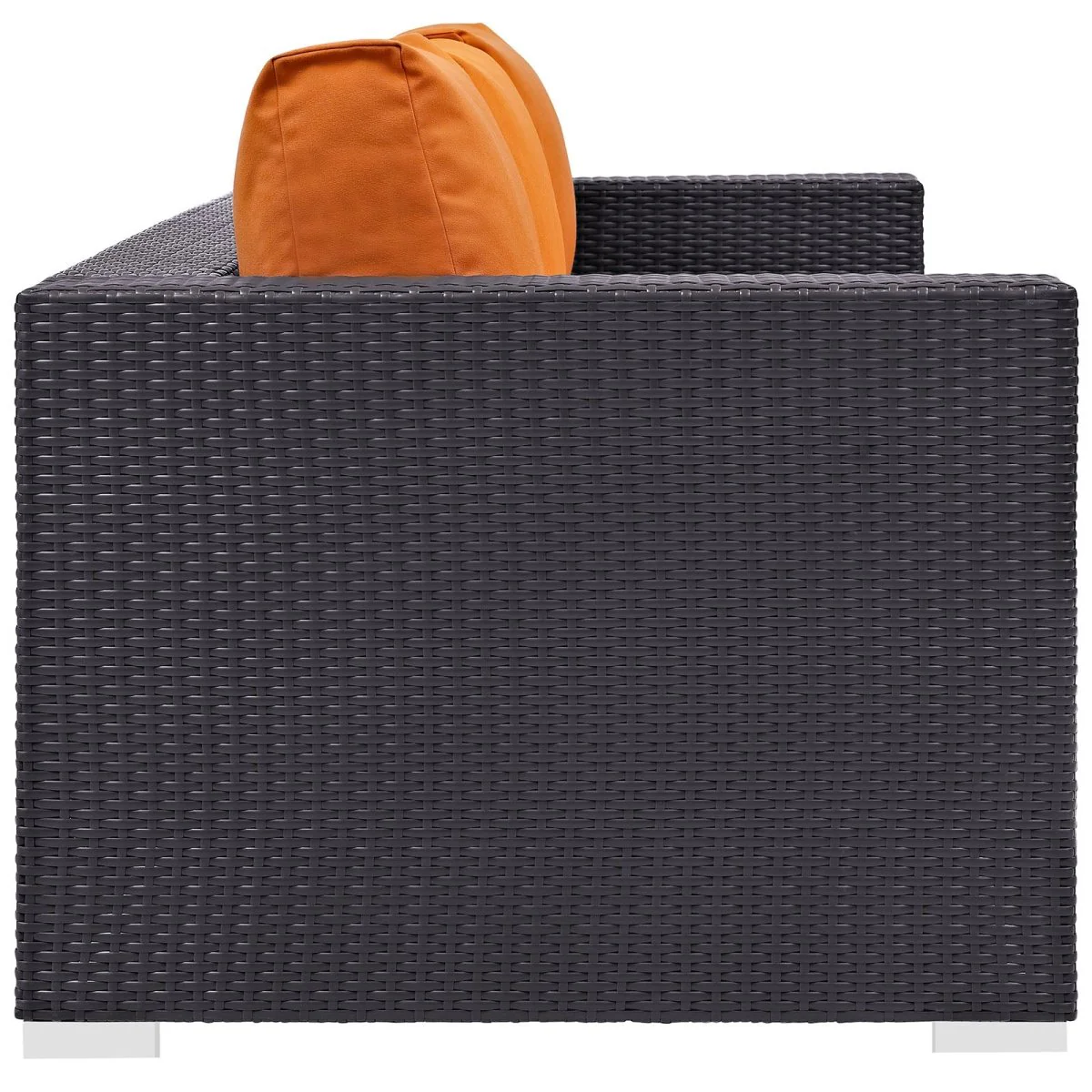 Modern Wicker Rattan Outdoor Sofa with Cushions - Spacious All-Weather Patio Seating - Image 2