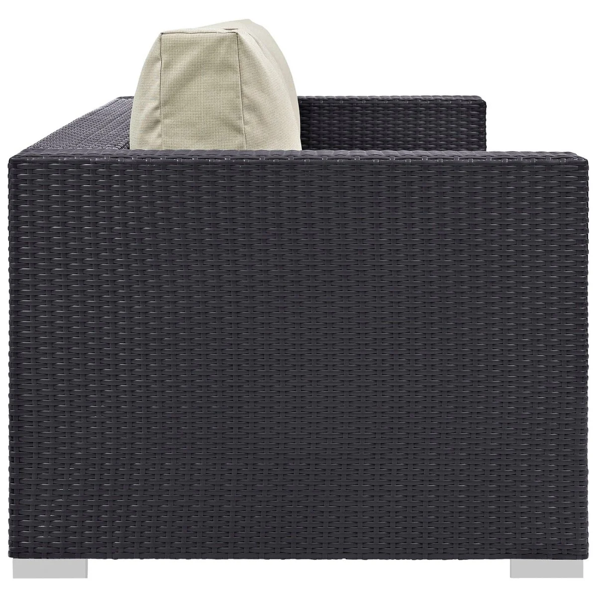 Modern Wicker Rattan Outdoor Sofa with Cushions - Spacious All-Weather Patio Seating - Image 22