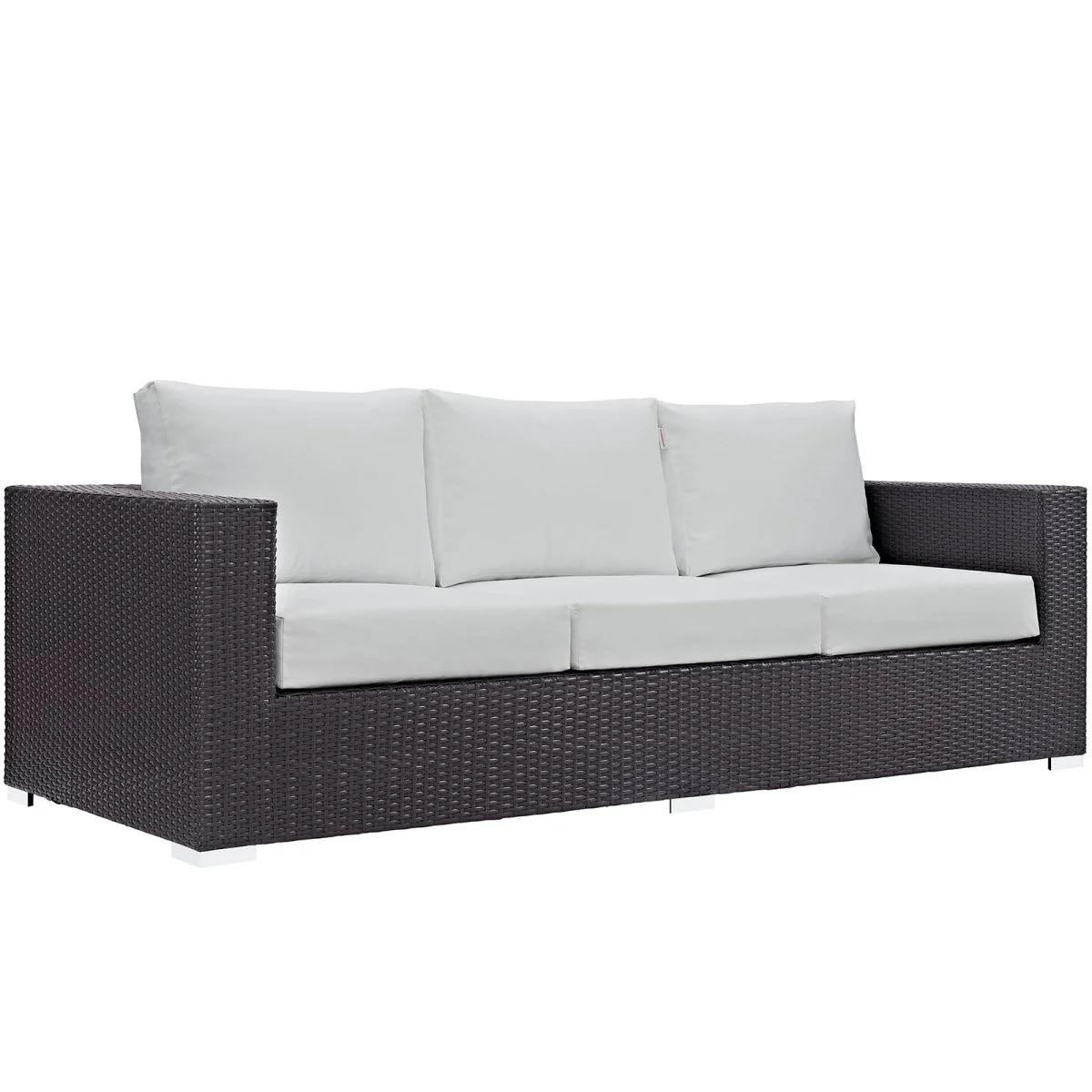 Modern Wicker Rattan Outdoor Sofa with Cushions - Spacious All-Weather Patio Seating - Image 26