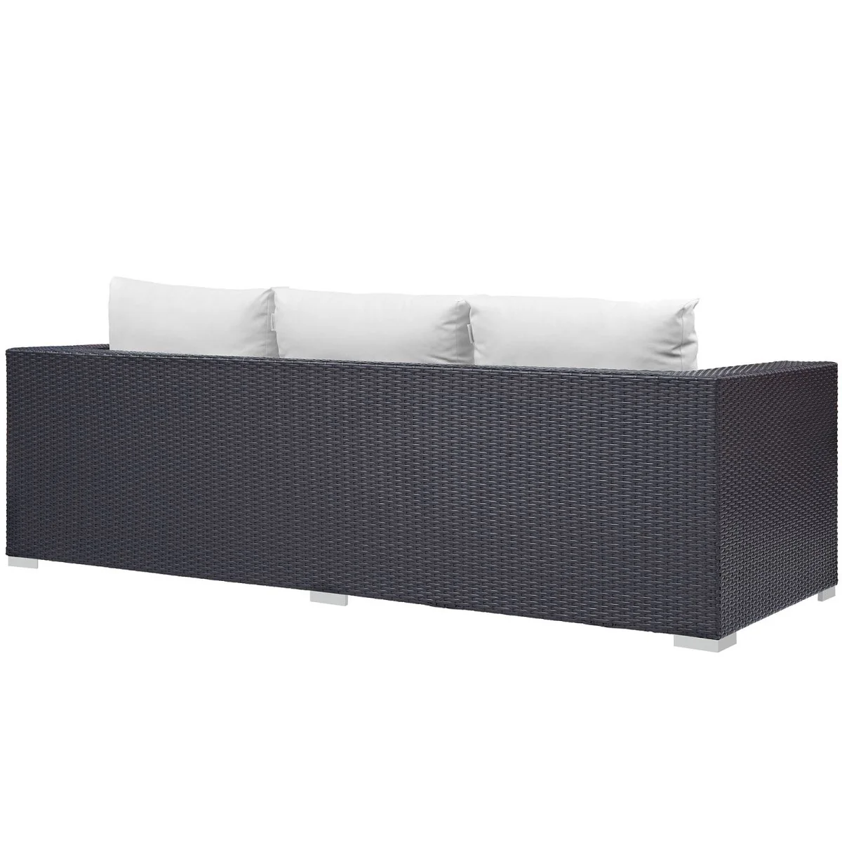 Modern Wicker Rattan Outdoor Sofa with Cushions - Spacious All-Weather Patio Seating - Image 28