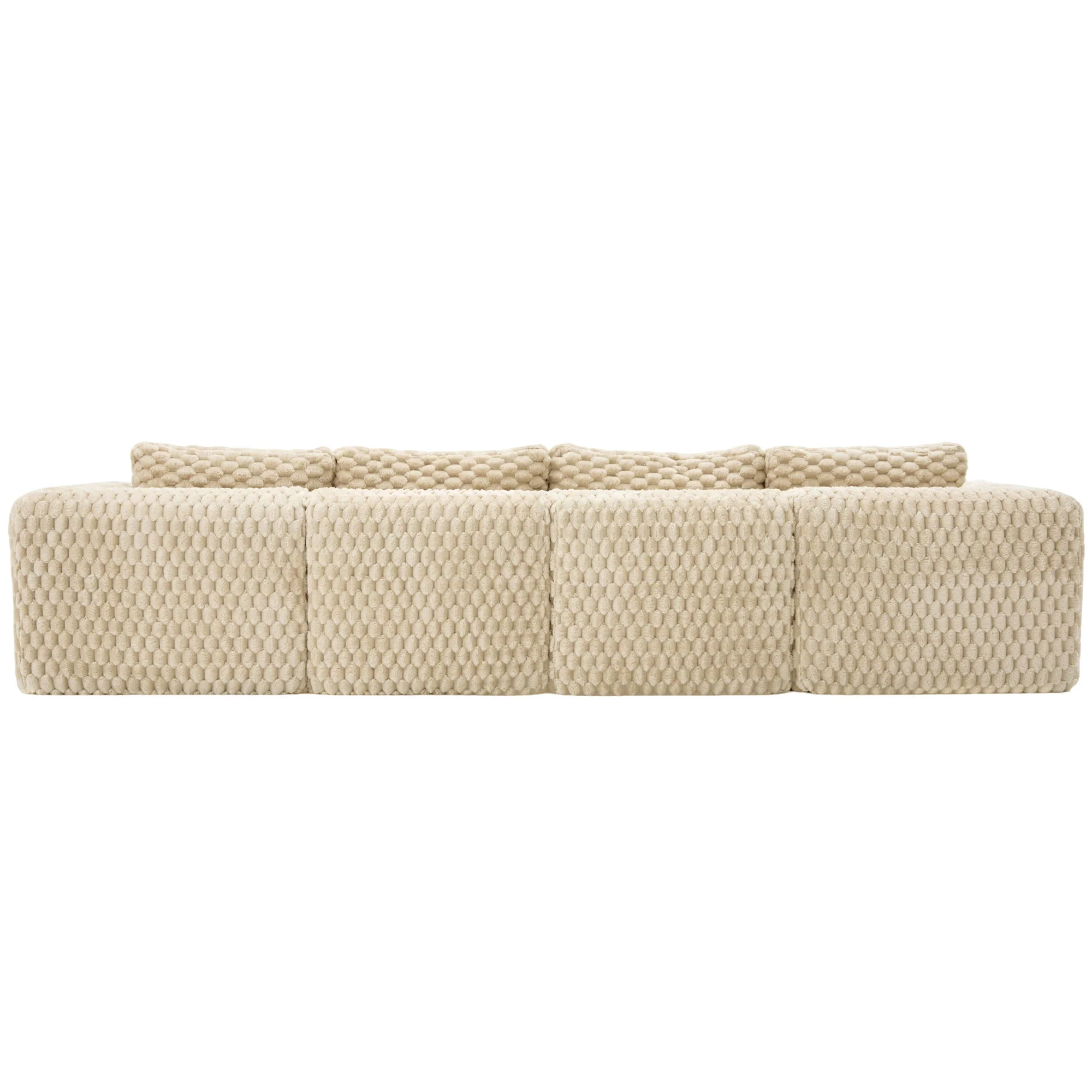 Modular Sectional Sofa, Boneless Couch With 2 Movable Ottomans - Image 33