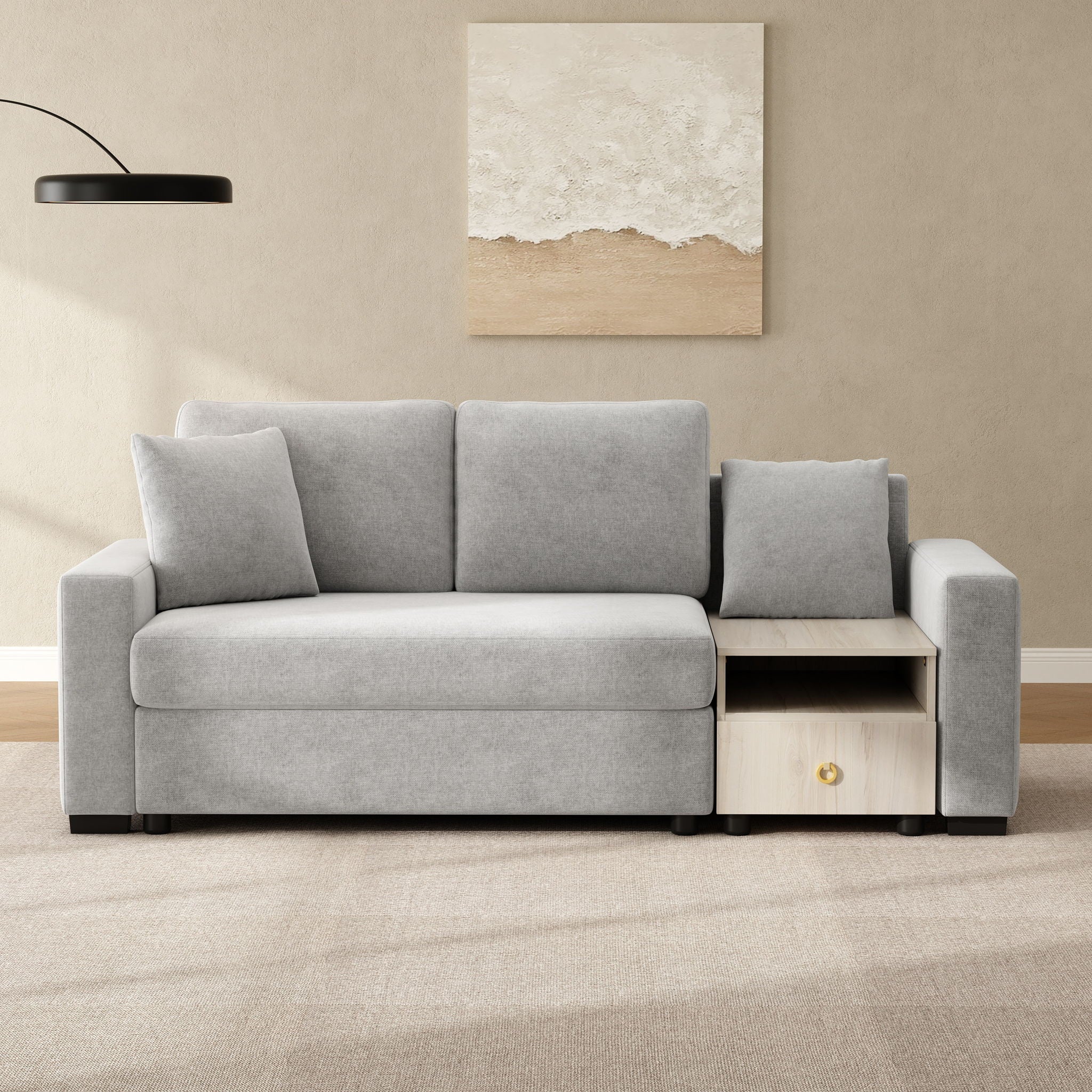 Modular Sofa Couch With Storage Armrest And Center Console - Image 17
