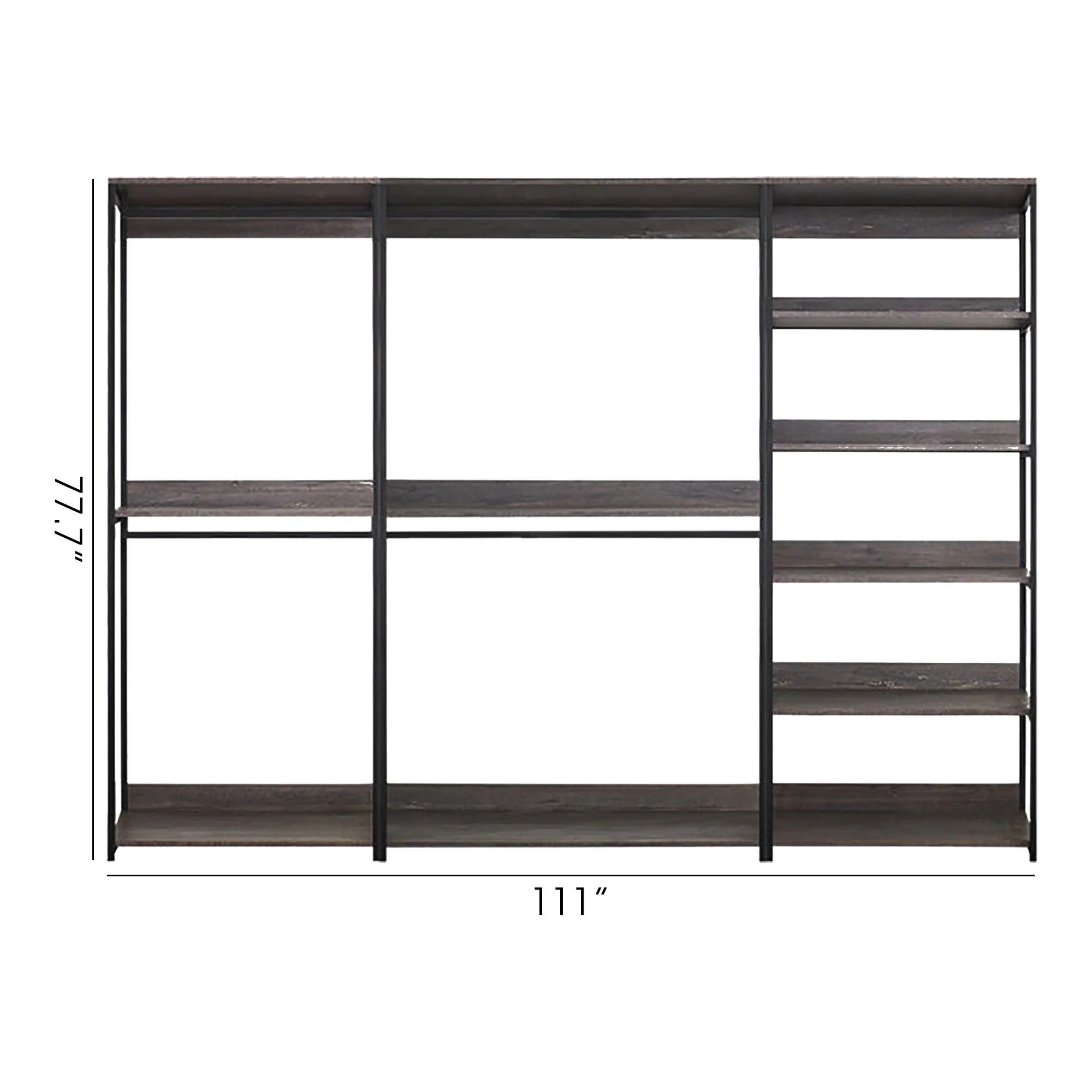 Monica - Walk-In Closet System With Spacious Drawer - Gray - Image 2