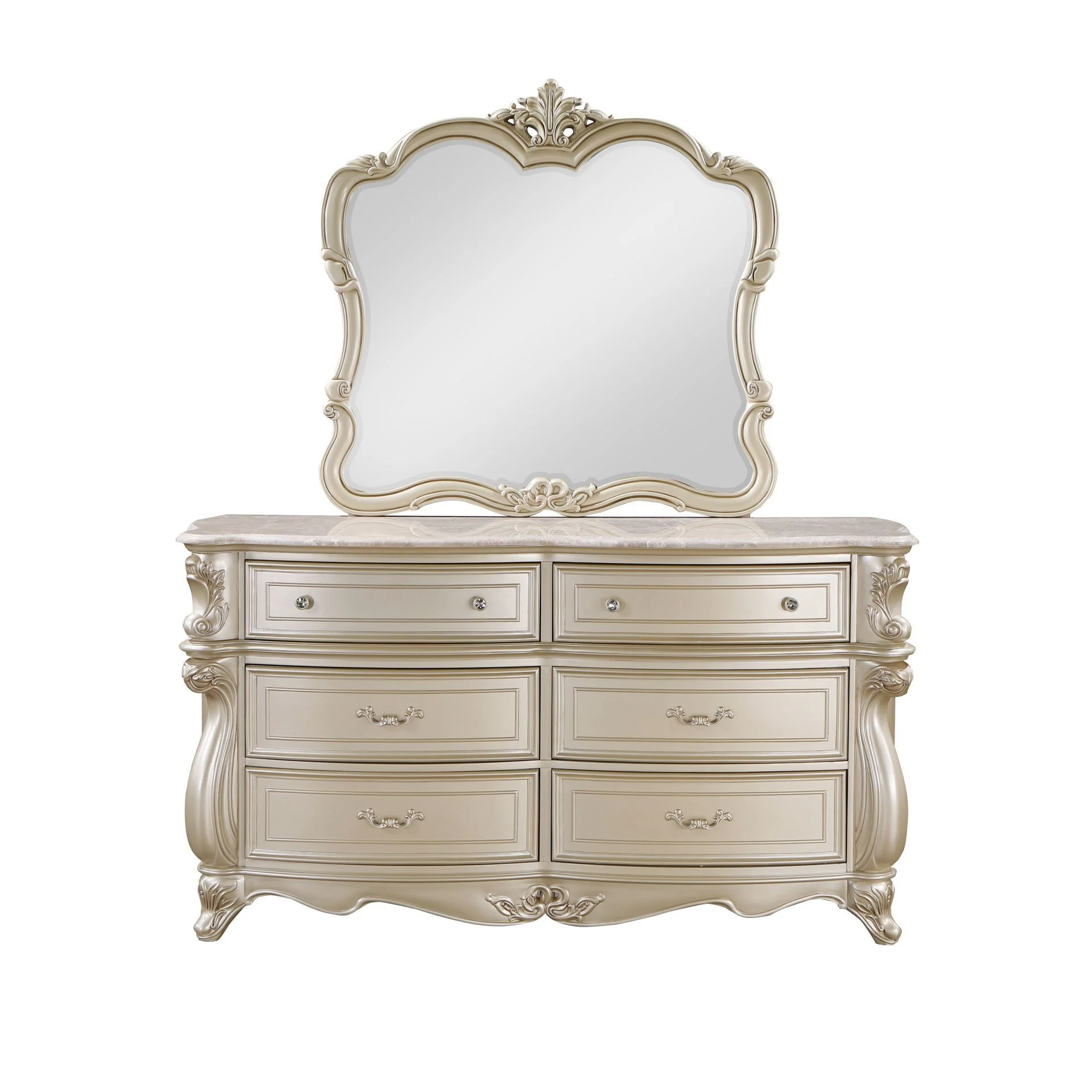 Monique - Dresser With Marble Top - Champagne - Image 2