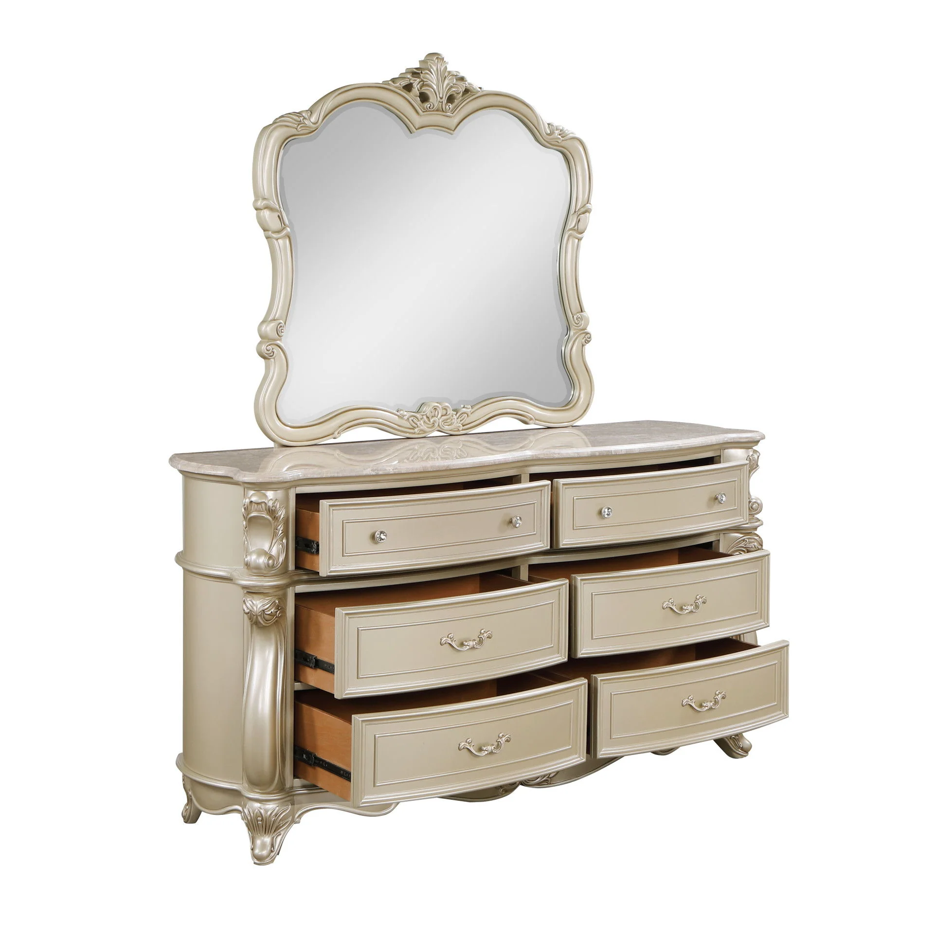 Monique - Dresser With Marble Top - Champagne - Image 6