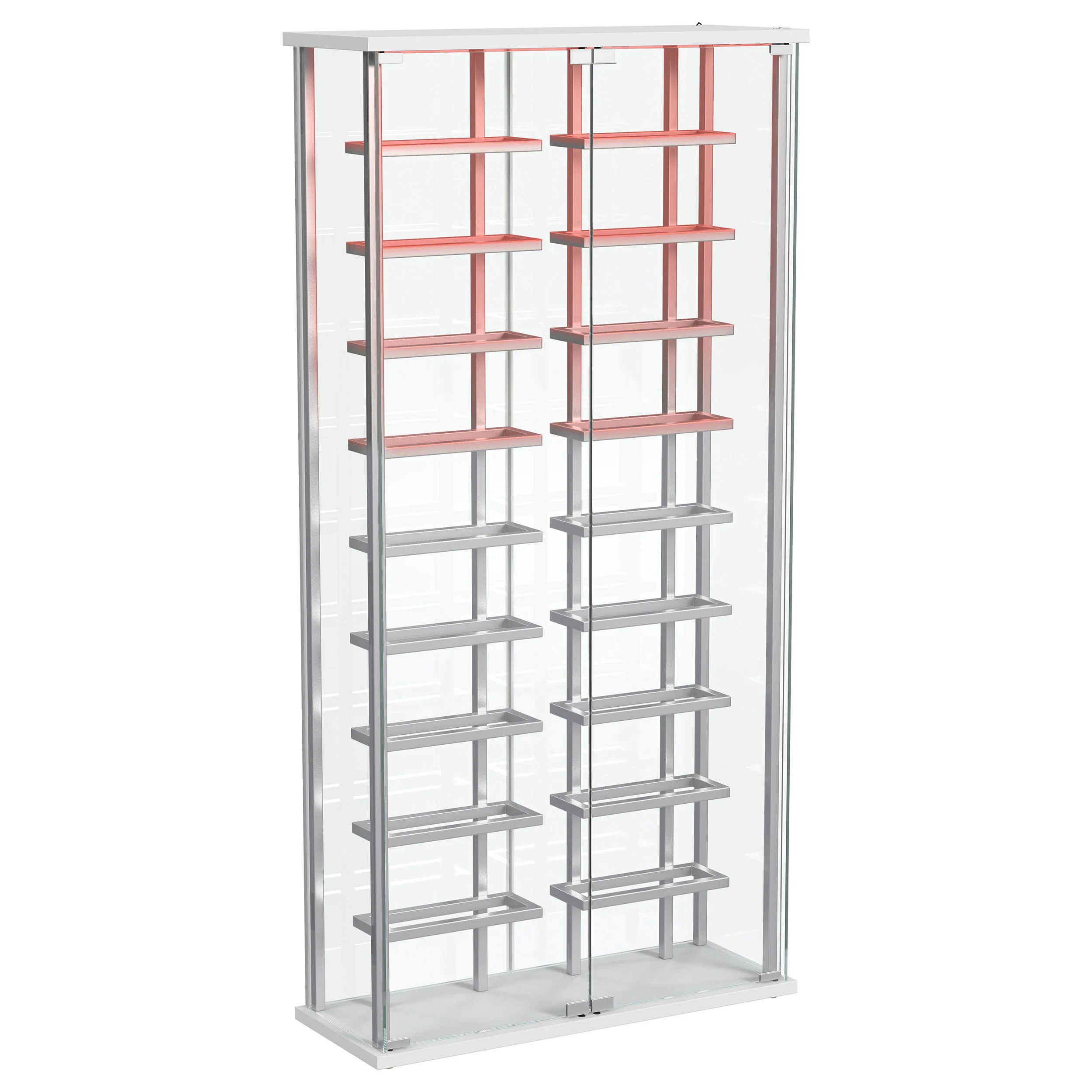 Montara Tempered Glass Wine Cabinet with LED Lighting - Image 6