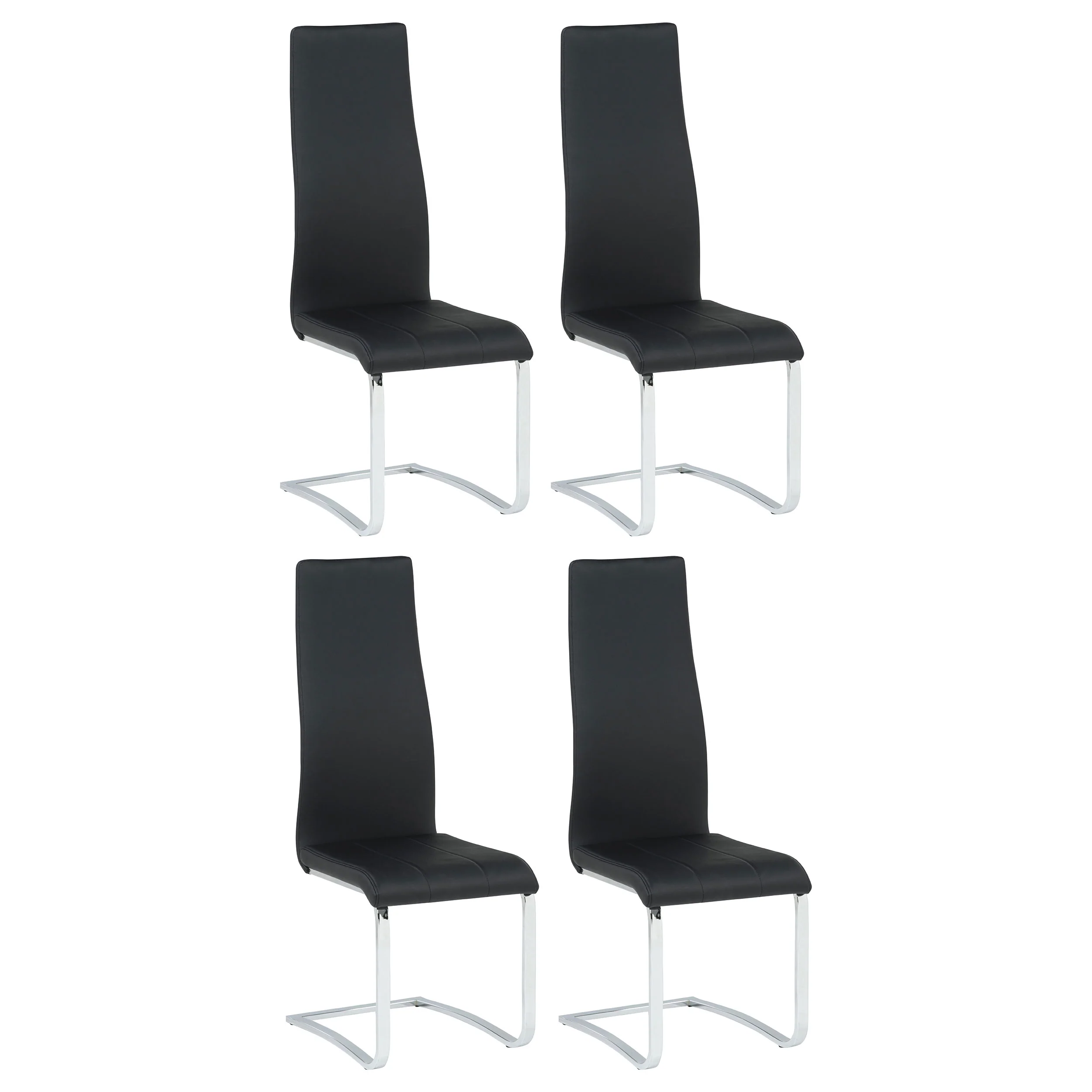 Montclair Upholstered Dining Side Chair Black, Set of 4
