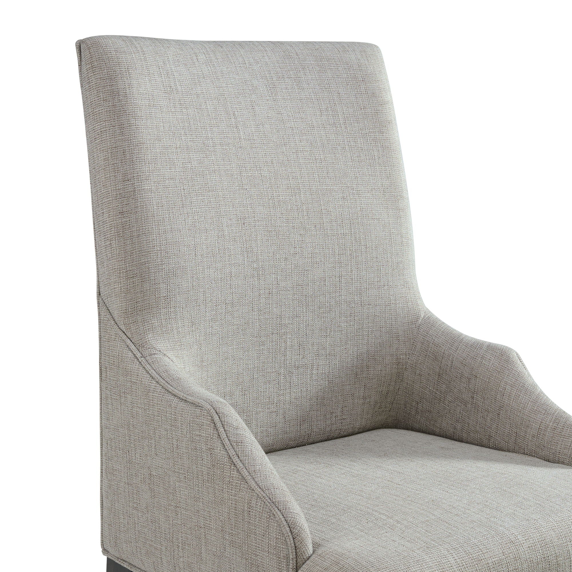 Montrose - Fabric Dining Host Chair (Set of 2) - Espresso / Light Gray - Image 2