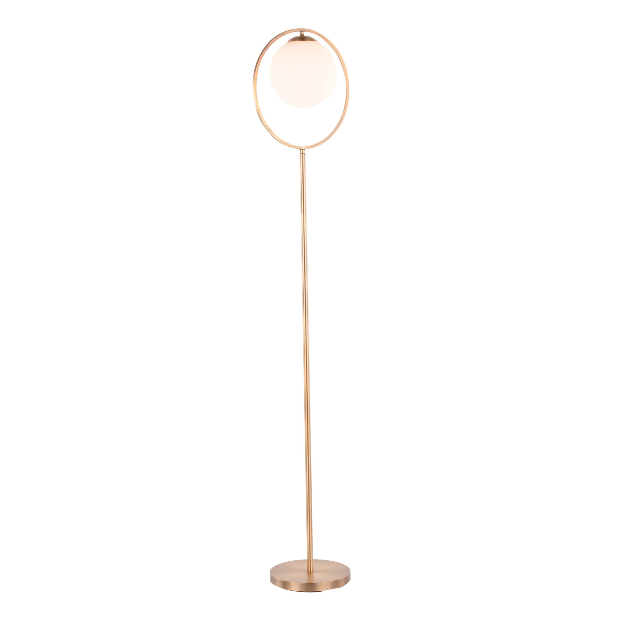 Moon - Contemporary Floor Lamp - Gold / Frosted - Image 3
