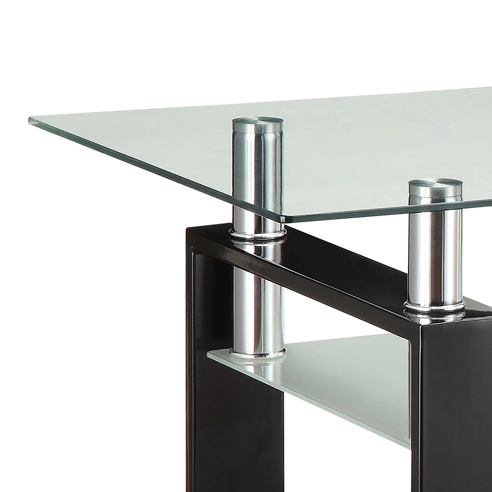 Moriah - 1 Shelf Rectangular Coffee Table - Black - Image 4
