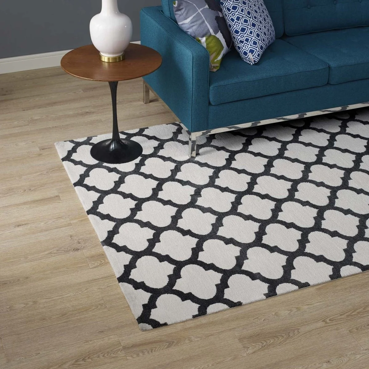Moroccan Trellis Polyester Area Rug, Classic Geometric Pattern for Home Decor - Image 17