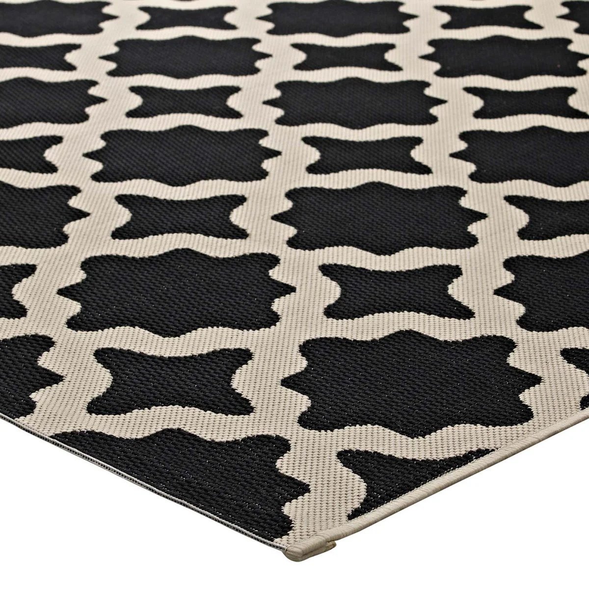 Moroccan Trellis Polypropylene Indoor Outdoor Area Rug - Versatile All-Weather - Image 121