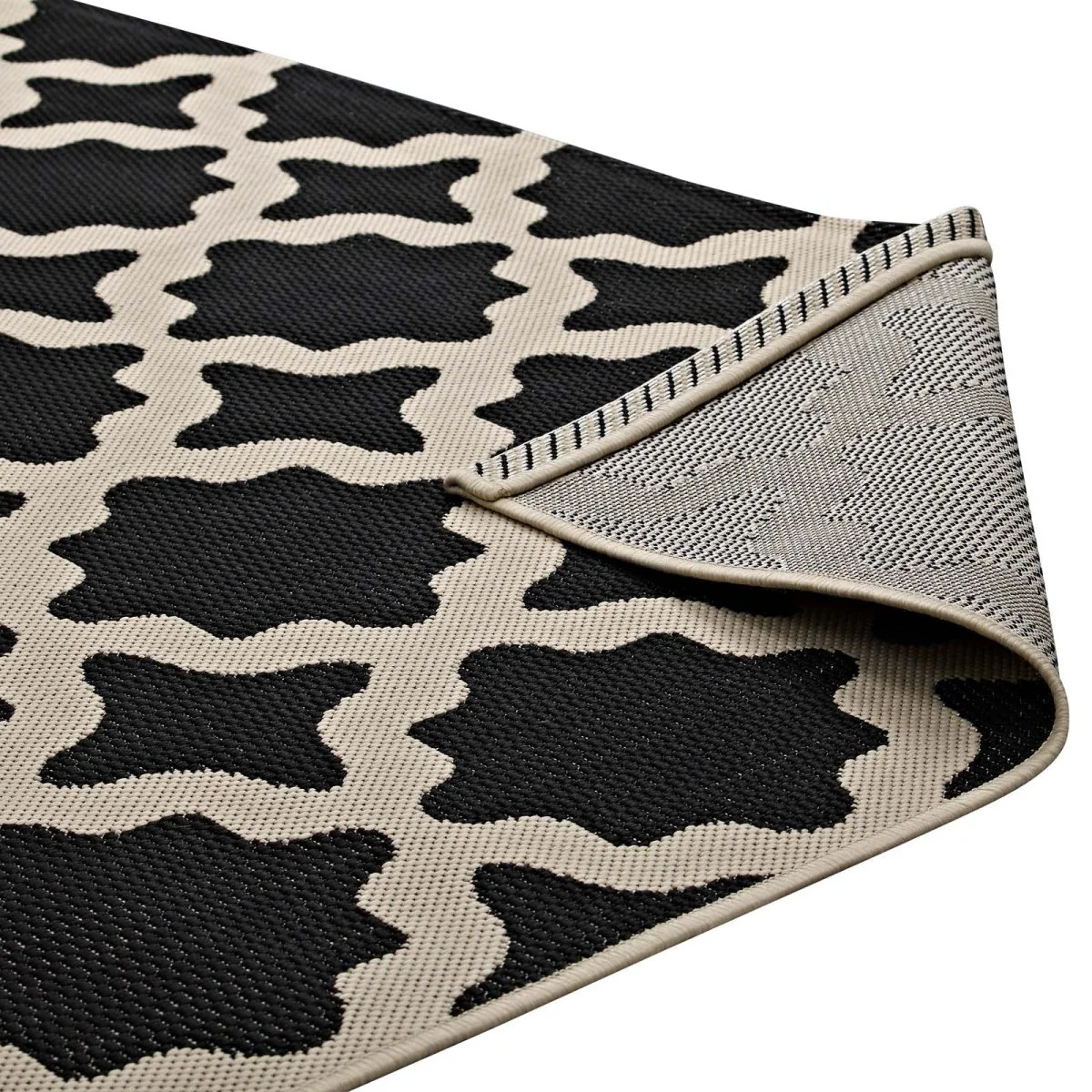 Moroccan Trellis Polypropylene Indoor Outdoor Area Rug - Versatile All-Weather - Image 122