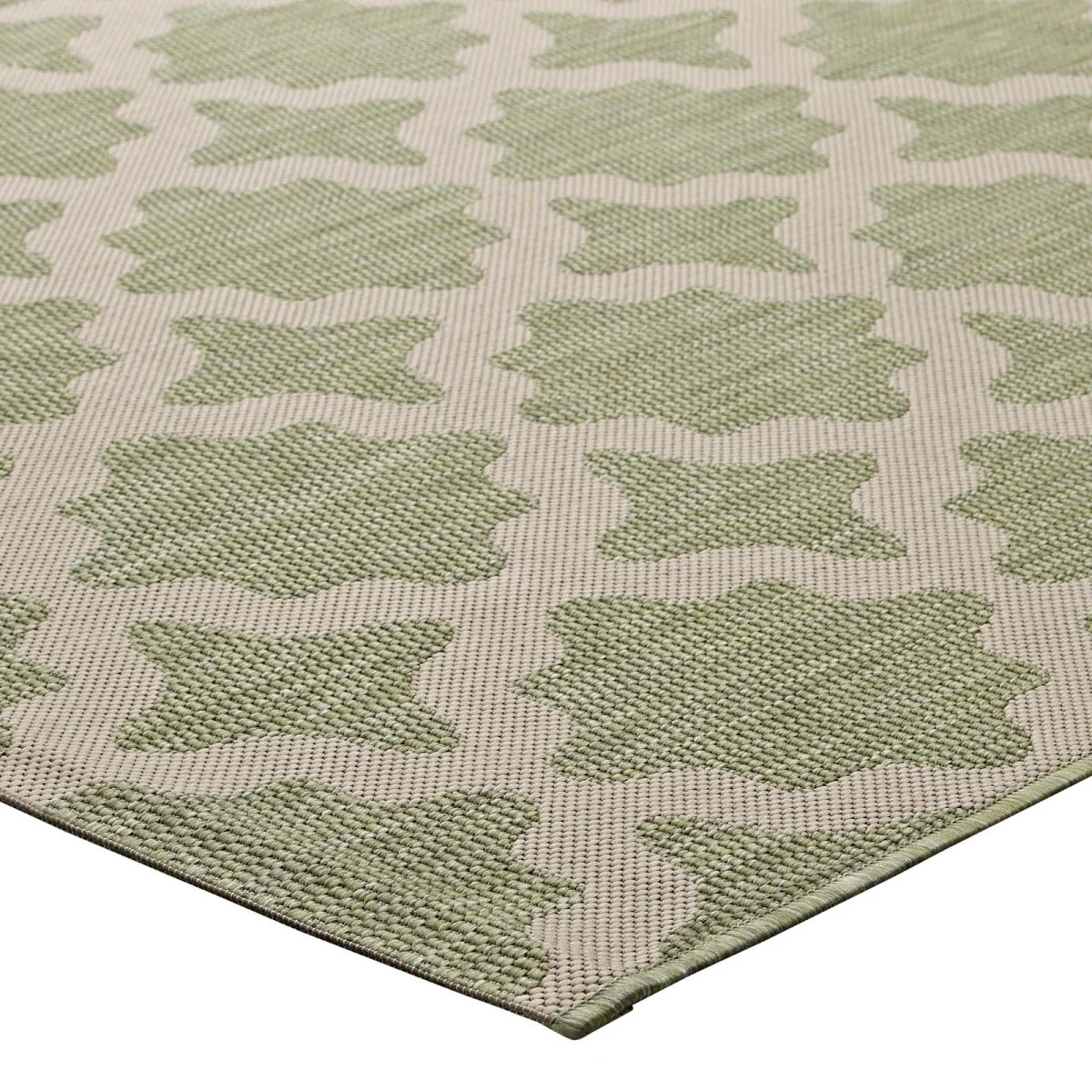 Moroccan Trellis Polypropylene Indoor Outdoor Area Rug - Versatile All-Weather - Image 135