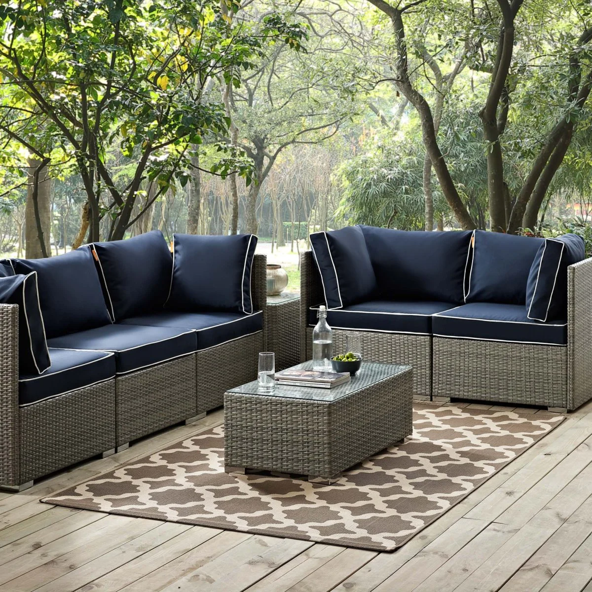 Moroccan Trellis Polypropylene Indoor Outdoor Area Rug - Versatile All-Weather - Image 60