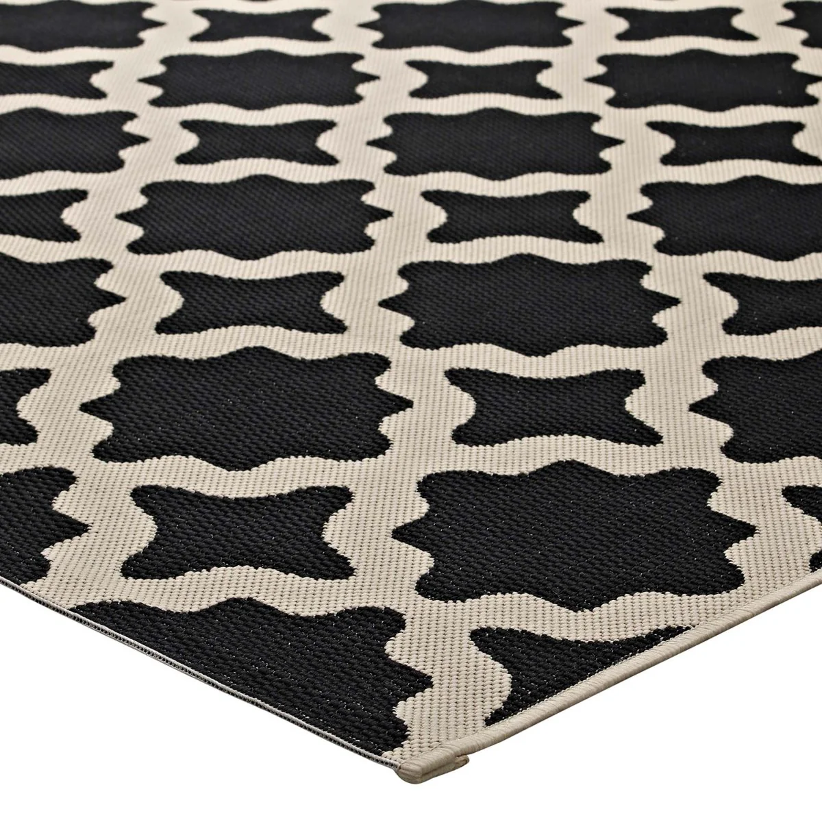 Moroccan Trellis Polypropylene Indoor Outdoor Area Rug - Versatile All-Weather - Image 73
