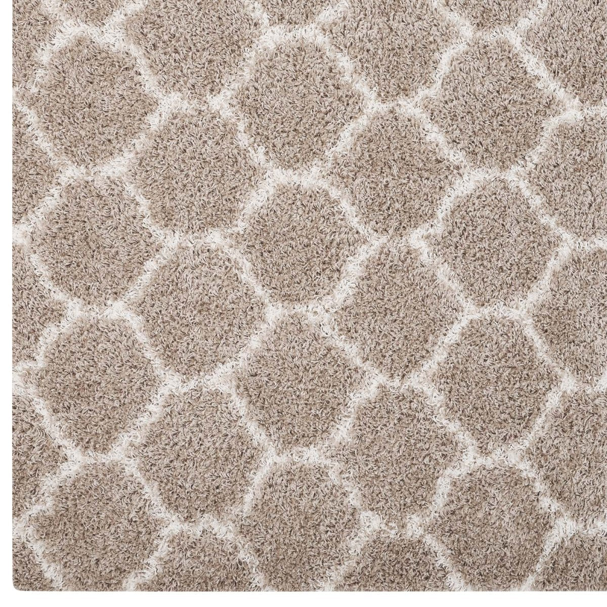 Moroccan Trellis Shag Area Rug - Plush High-Pile Accent Rug for Living Room - Image 34