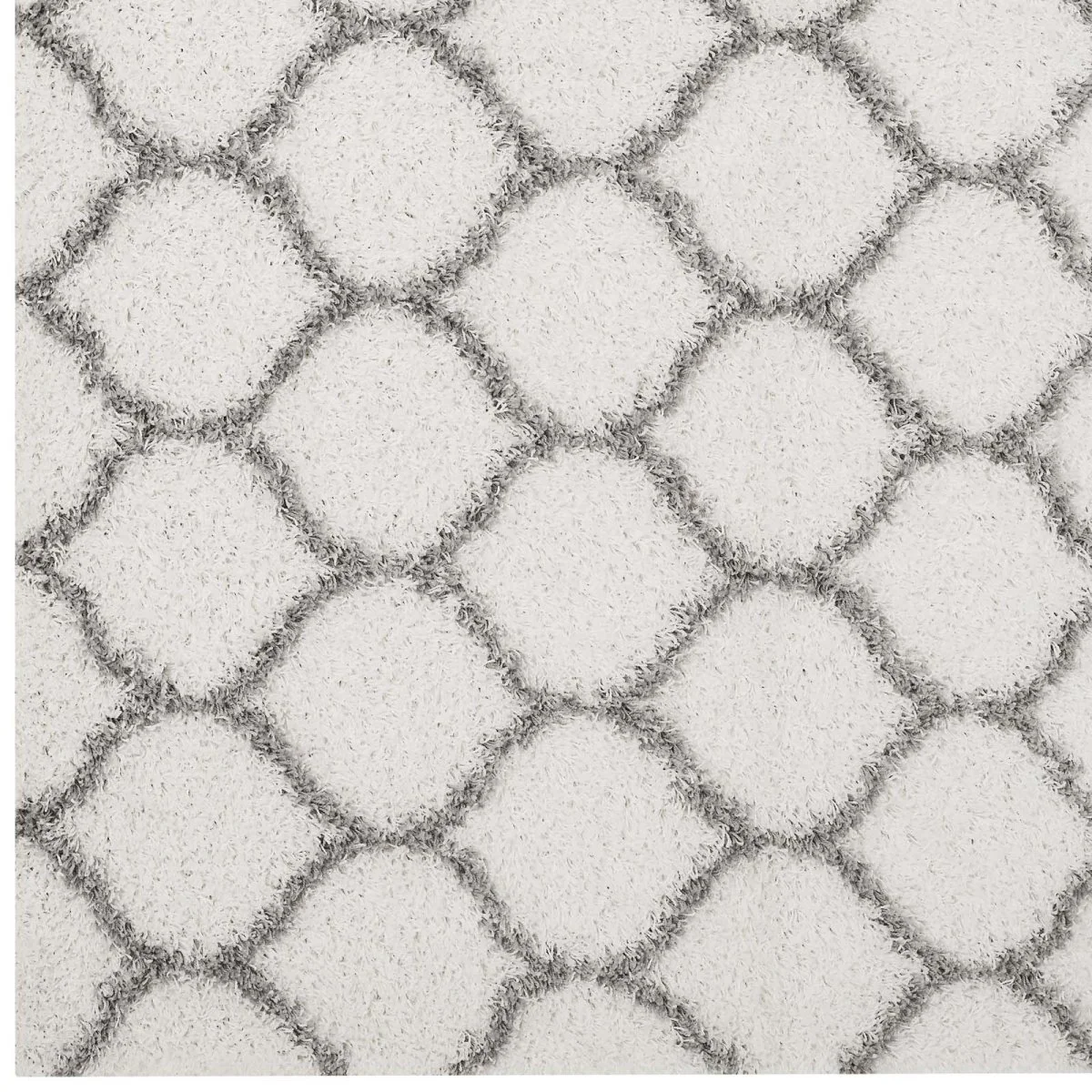 Moroccan Trellis Shag Area Rug - Plush High-Pile Accent Rug for Living Room - Image 41