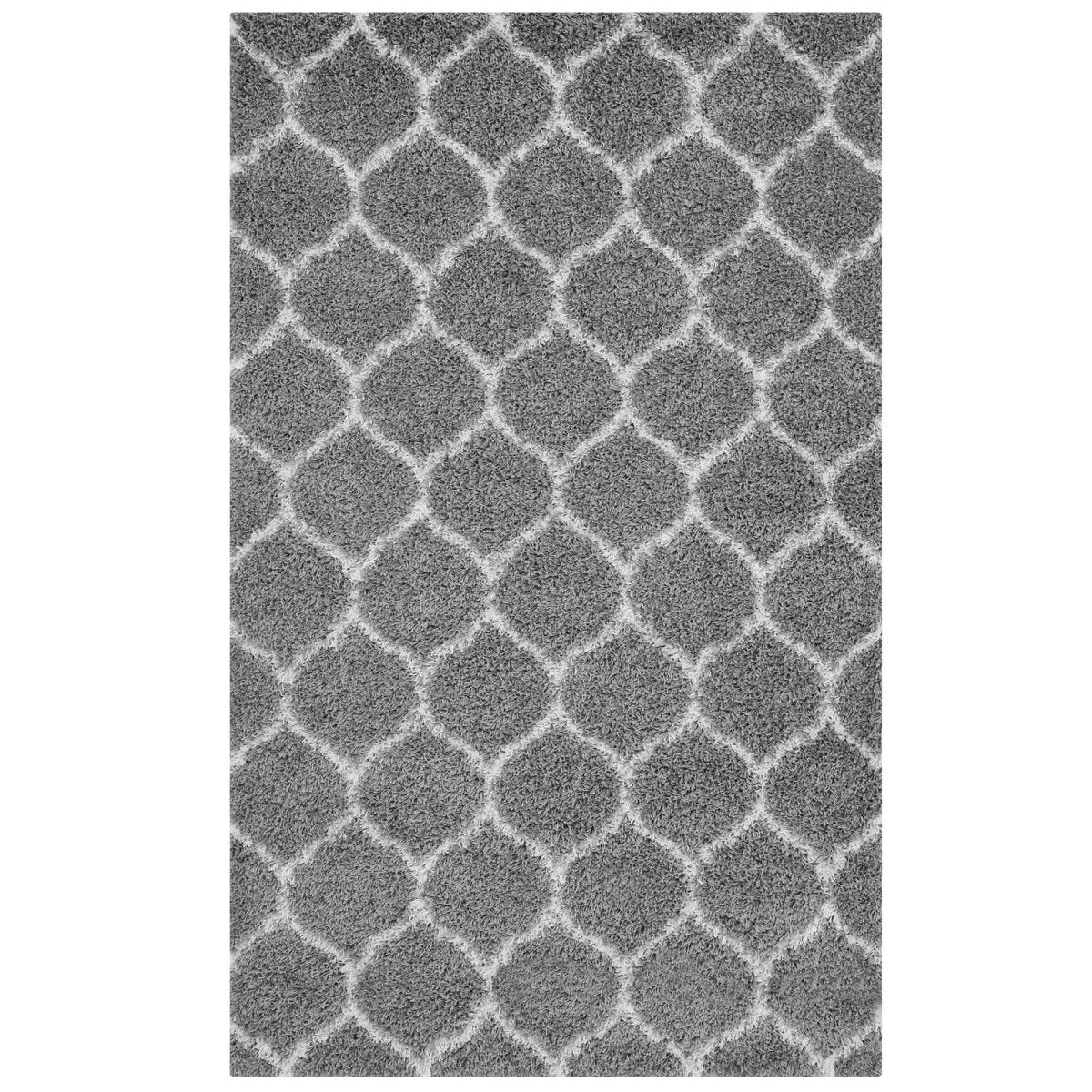 Moroccan Trellis Shag Area Rug - Plush High-Pile Accent Rug for Living Room - Image 47