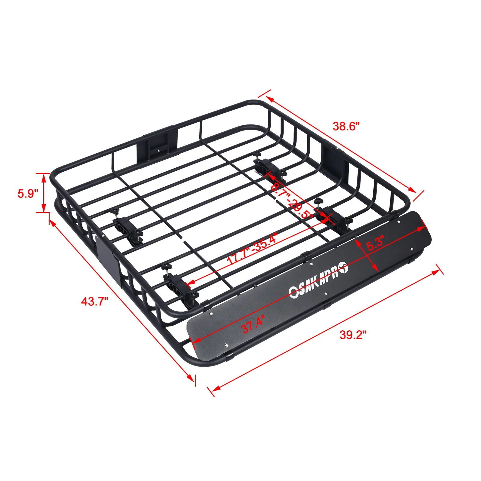 Motoring Rooftop Cargo Carrier Basket Steel, Universal Fit Roof Rack - Image 29