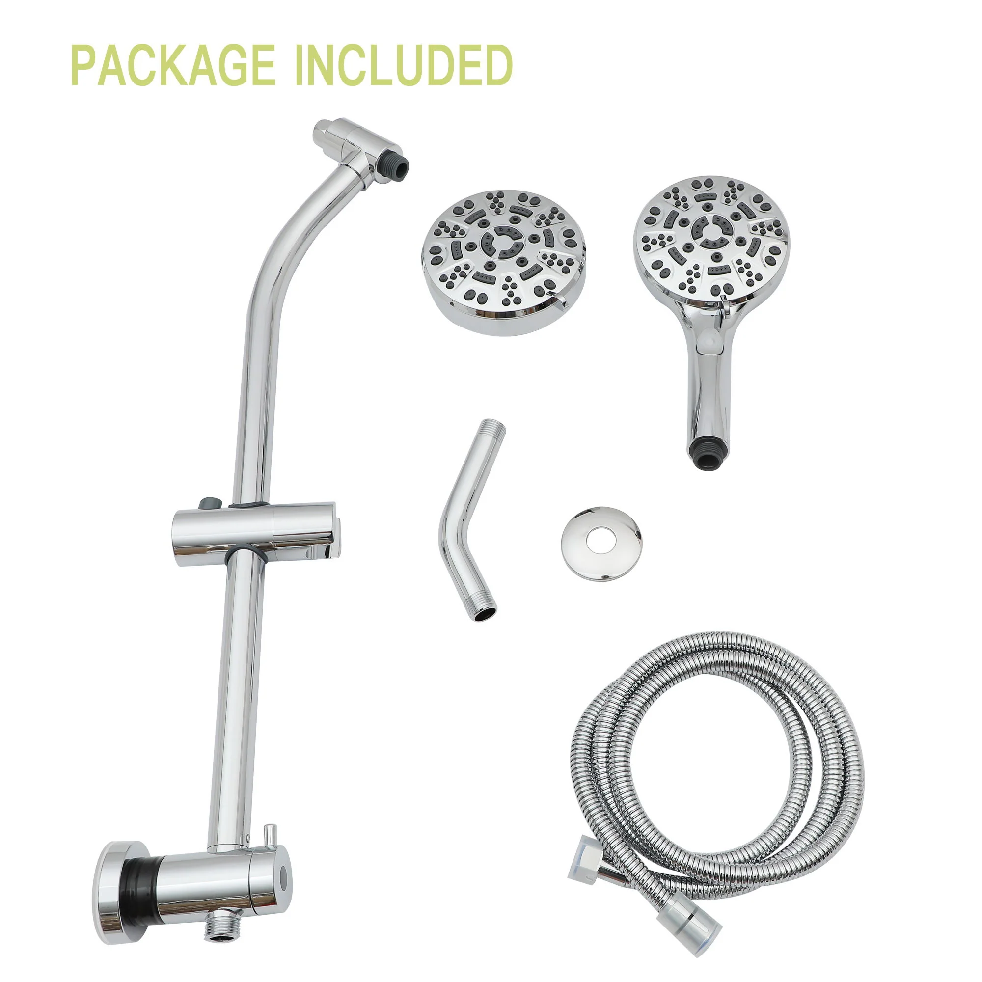 Multi Function Dual Shower Head System With 4.7" Rain Showerhead, 8 Function Hand Shower, Adjustable Slide Bar - Image 18