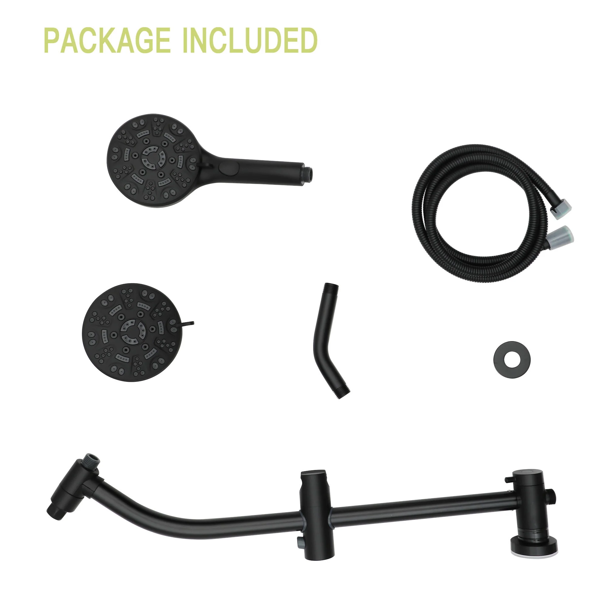 Multi Function Dual Shower Head System With 4.7" Rain Showerhead, 8 Function Hand Shower, Adjustable Slide Bar - Image 8