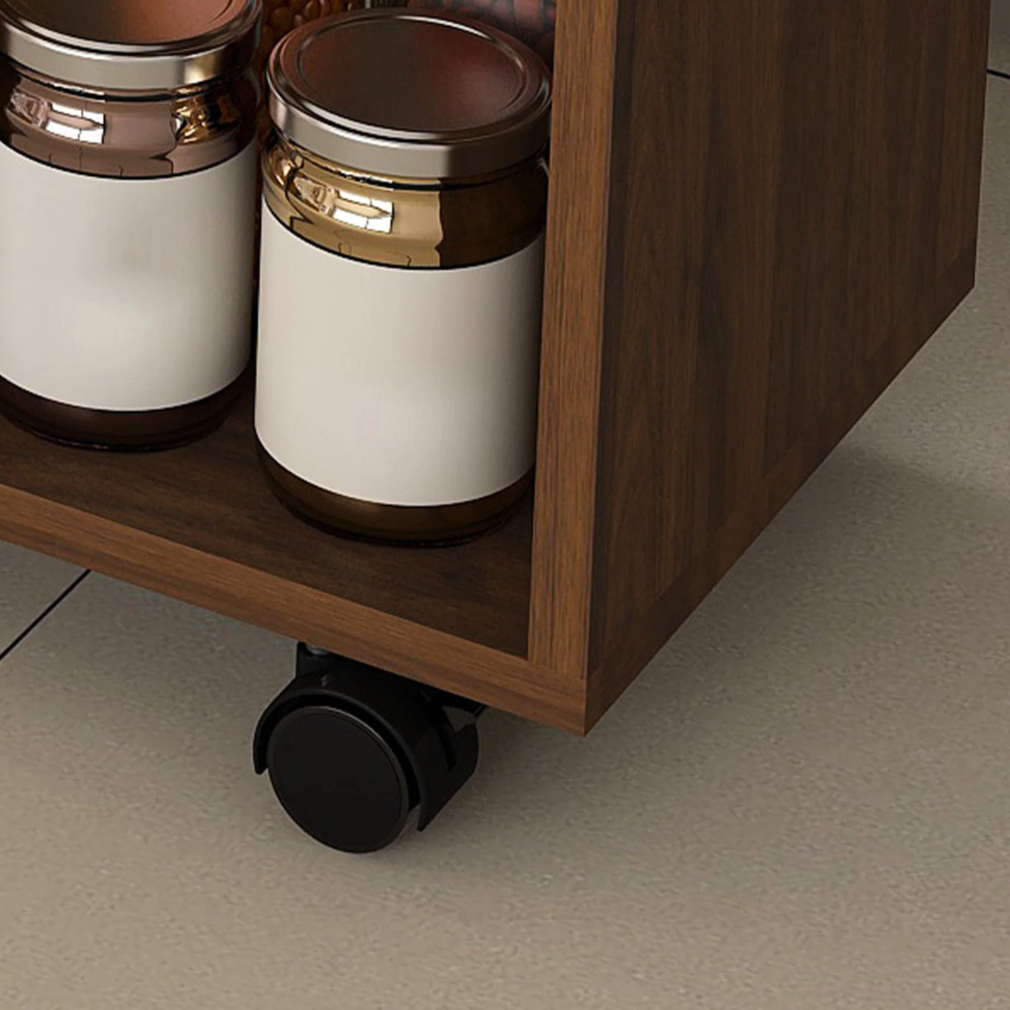 Multi Functional Folding Table With Storage Shelves And Wheels - Image 18