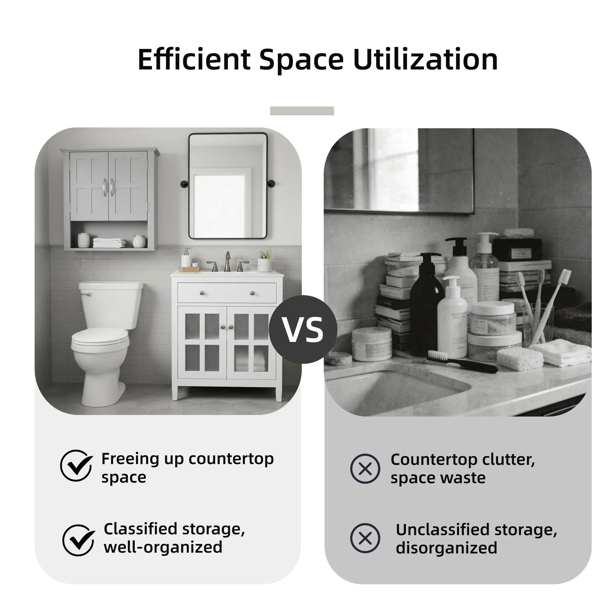 Multi Functional Wall Mounted Cabinet With Adjustable Shelves For Bathroom - Image 20