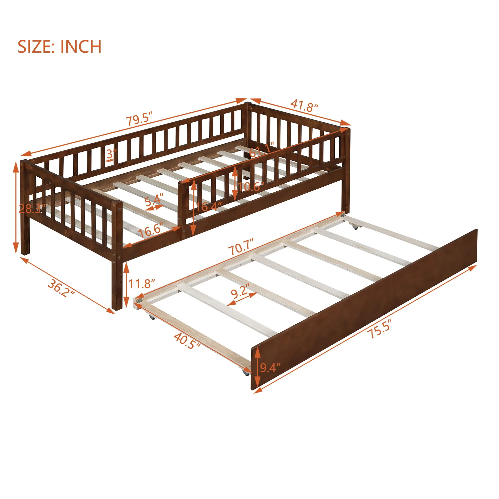 Multi Functional Wooden Daybed Bed - Image 119
