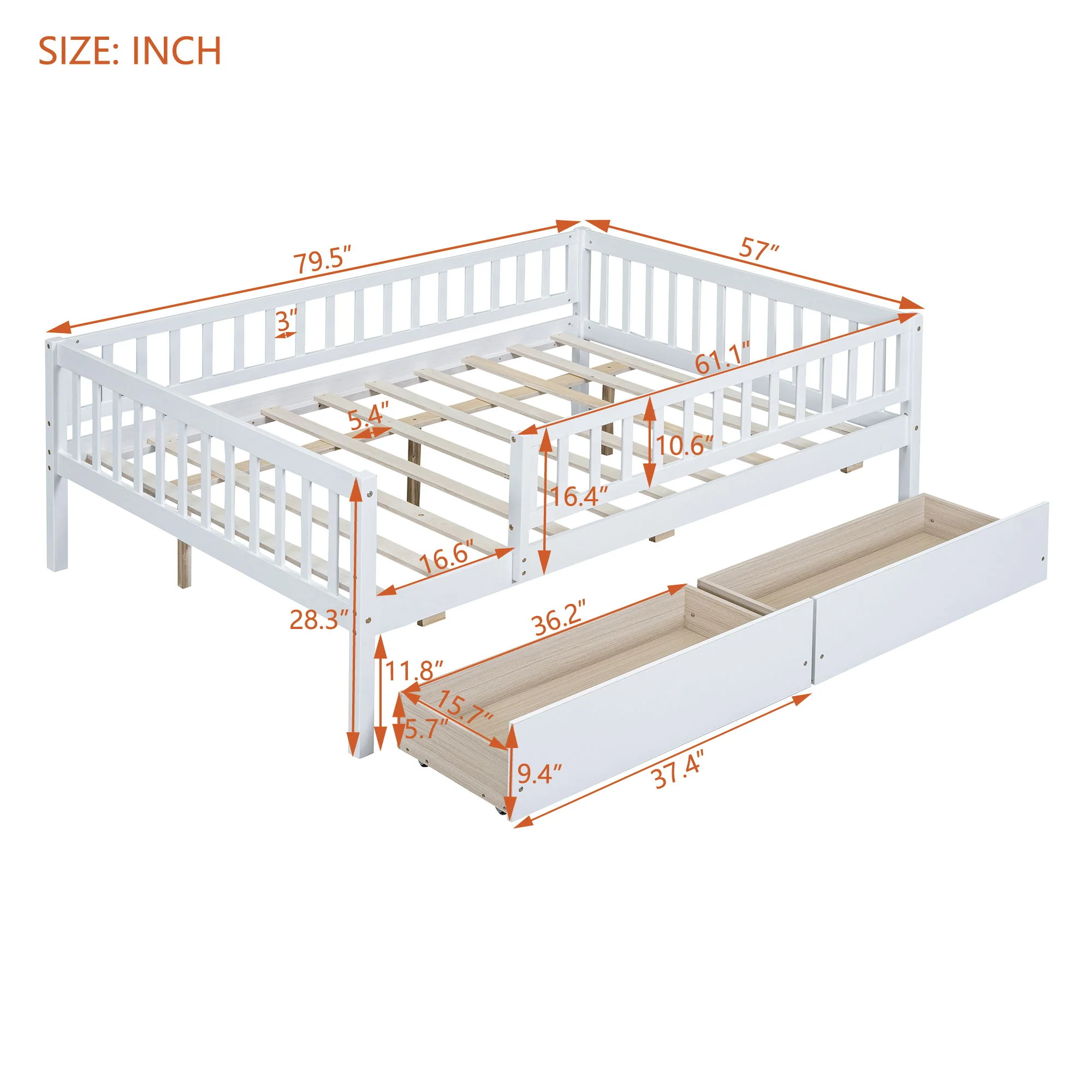 Multi Functional Wooden Daybed Bed - Image 124