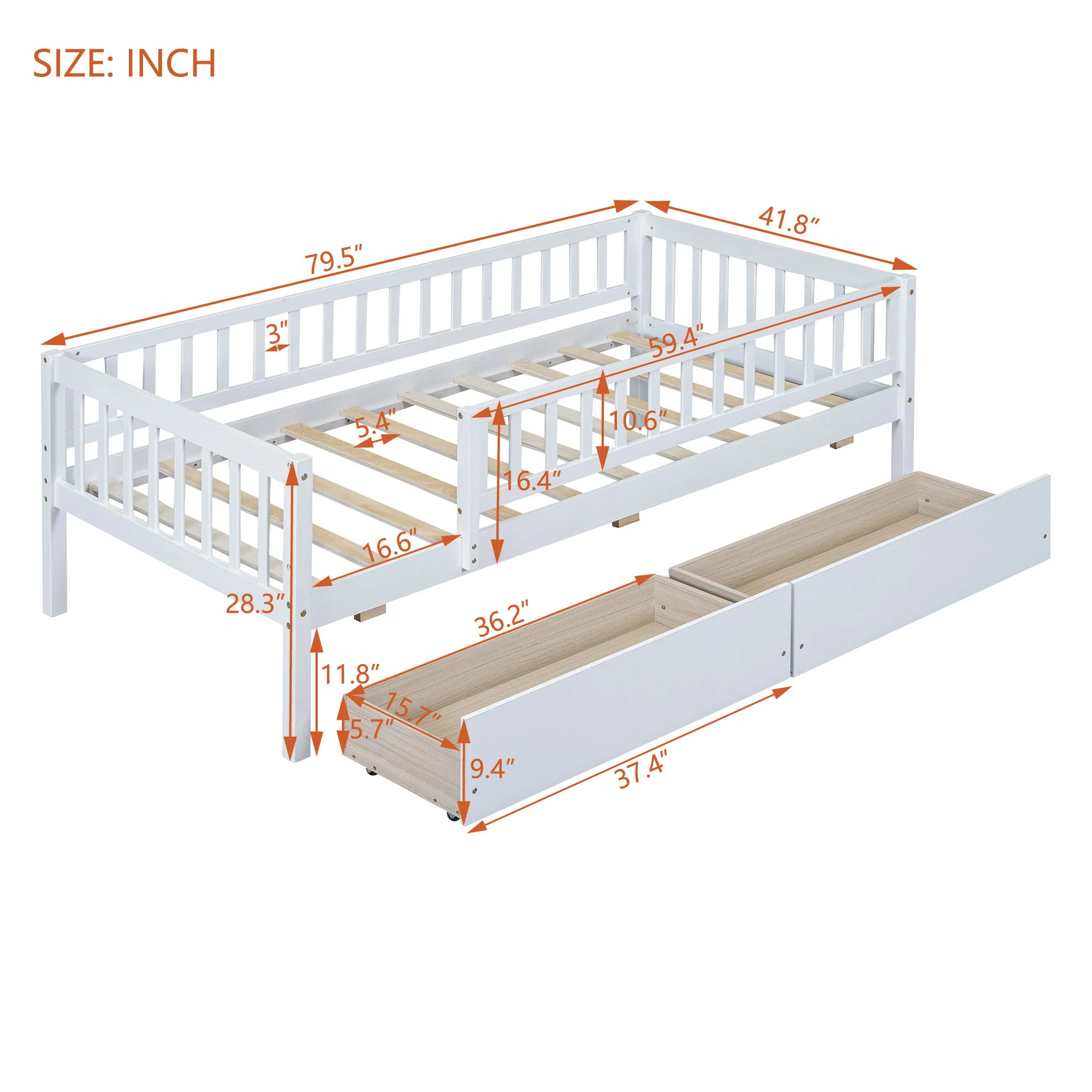 Multi Functional Wooden Daybed Bed - Image 25
