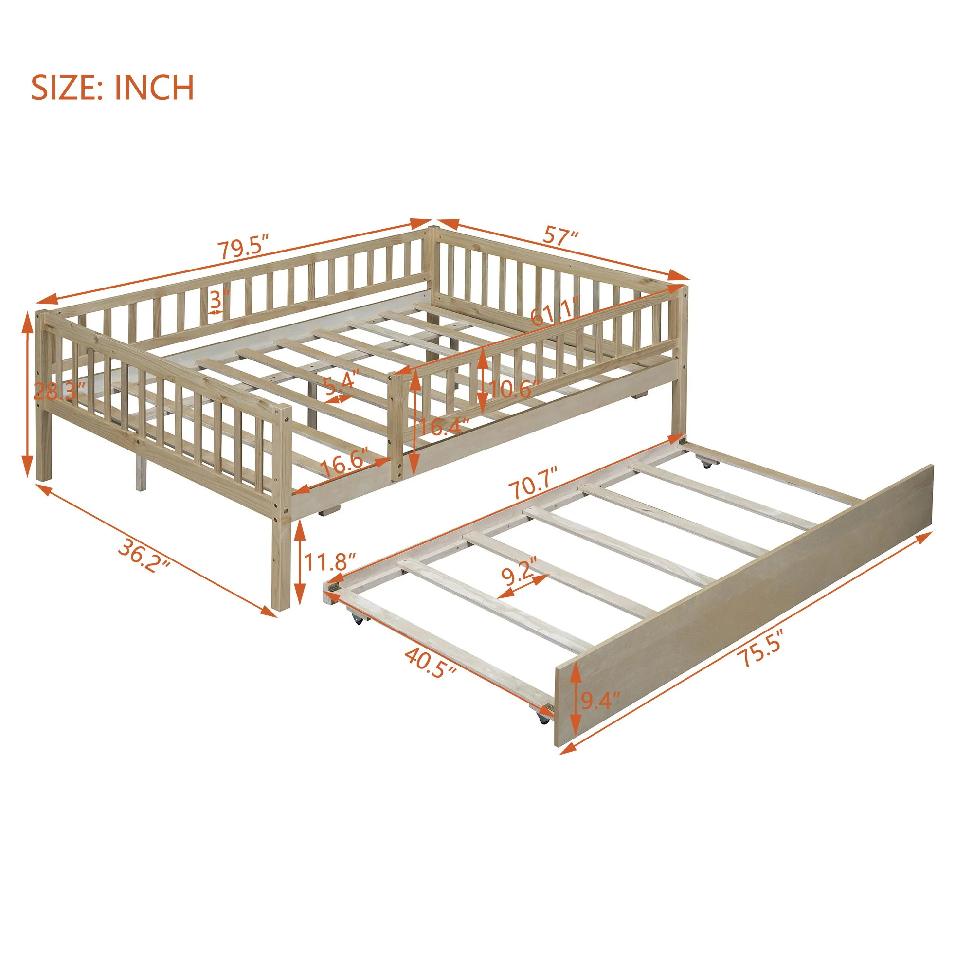 Multi Functional Wooden Daybed Bed - Image 35