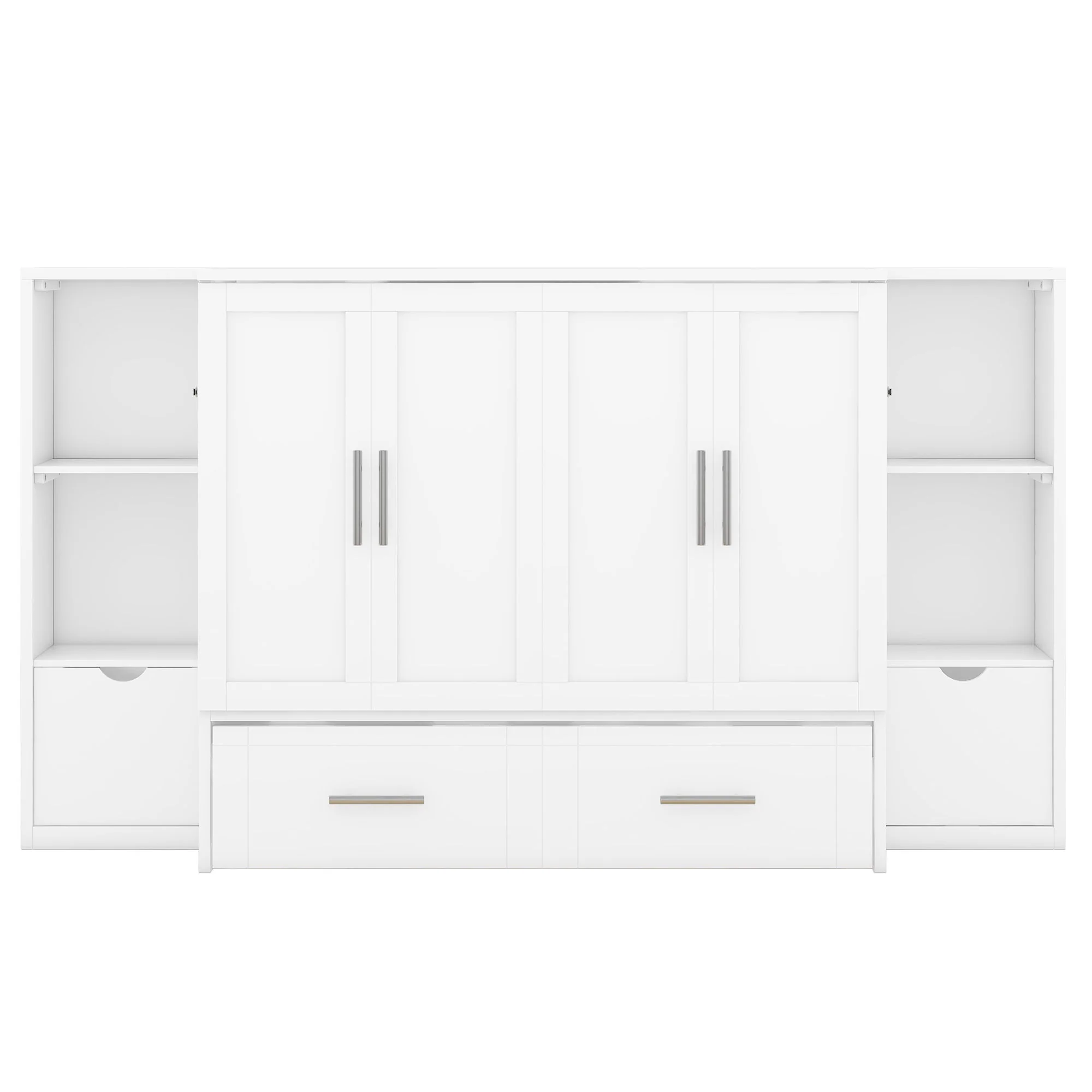 Murphy Bed With Shelves, Drawers And USB Ports - Image 4