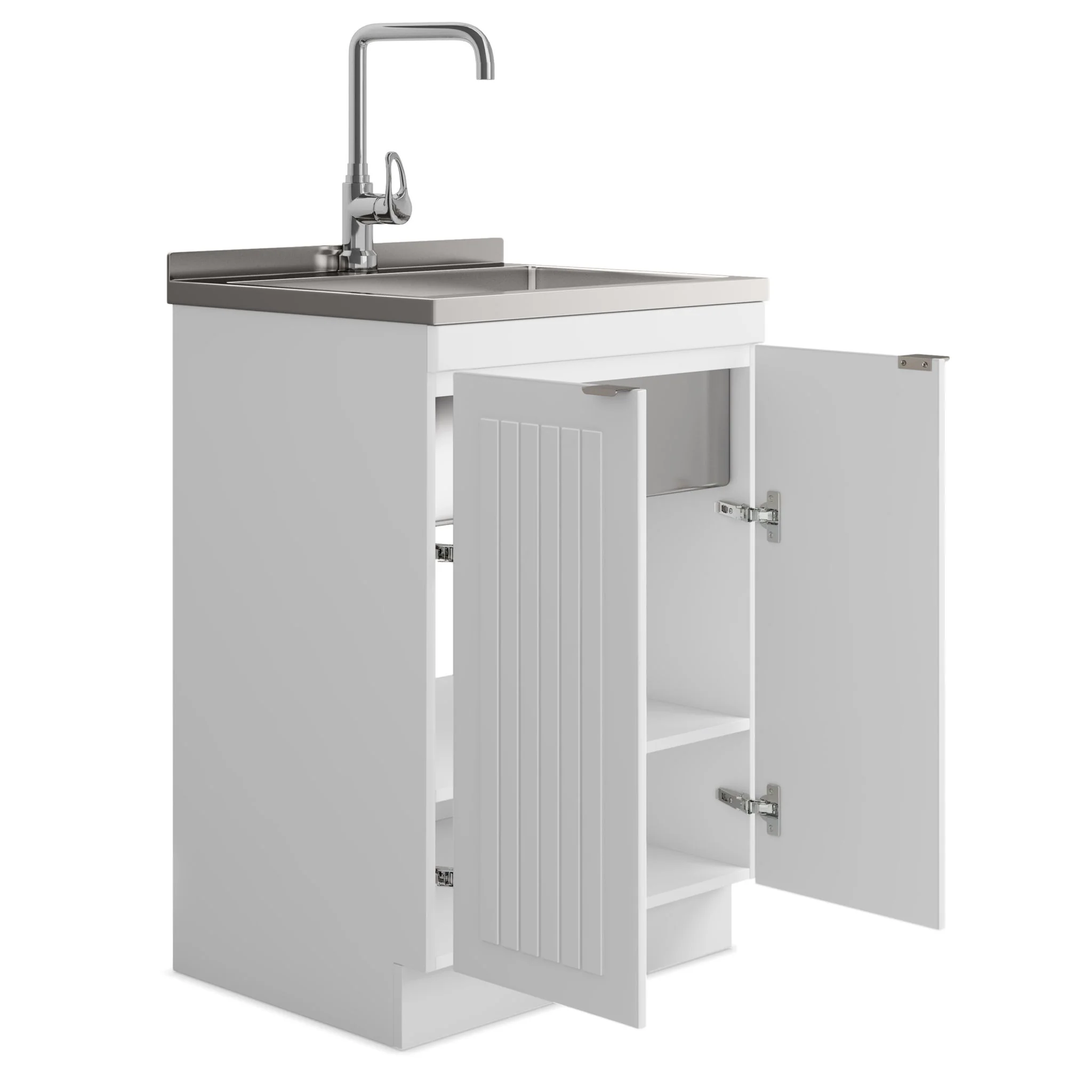 Murphy - Laundry Cabinet & Faucet And Stainless Steel Sink - Image 5