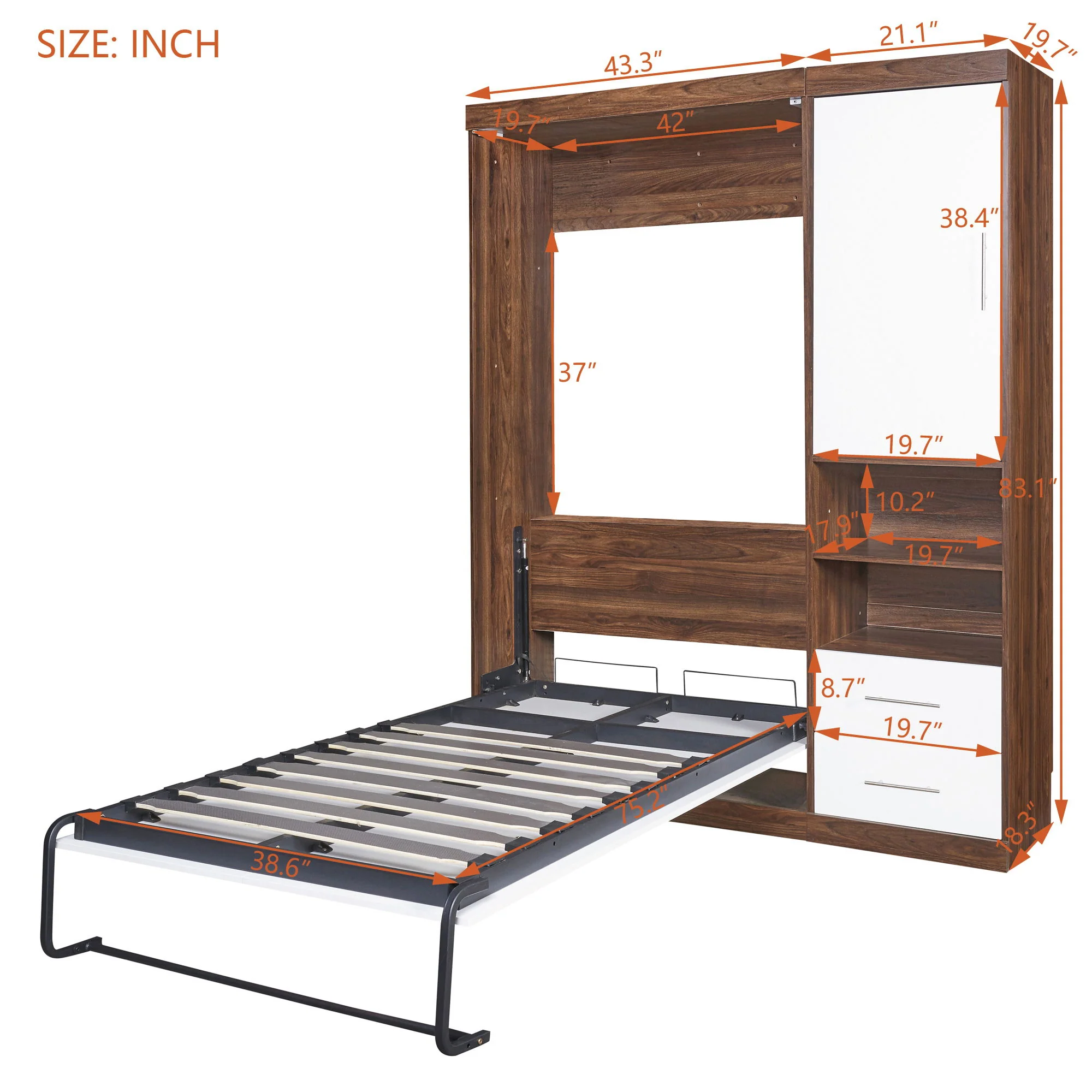 Murphy Wall Bed With Cabinet - Image 5