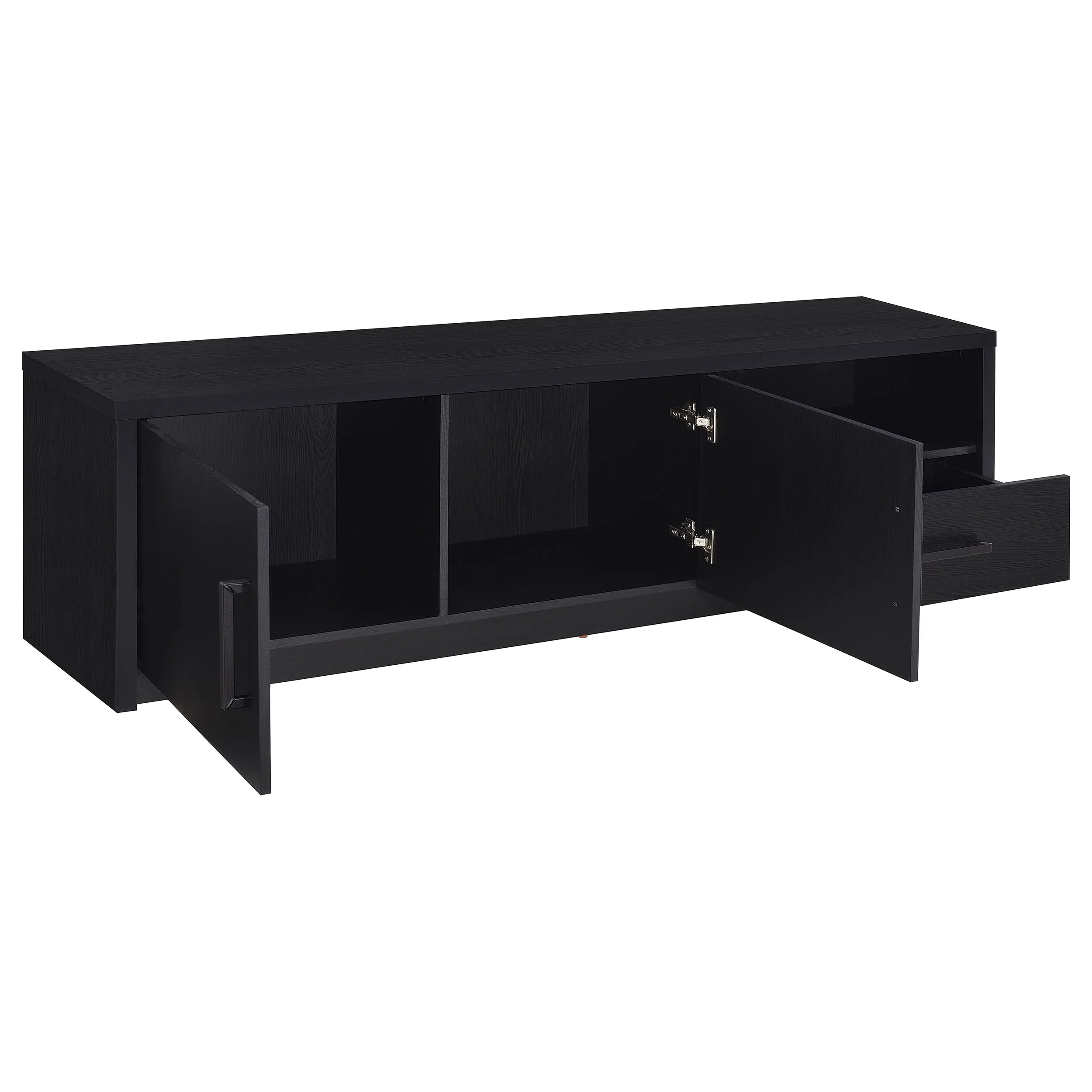 Murray 70-Inch 2-Door TV Stand Media Console, Black - Image 3