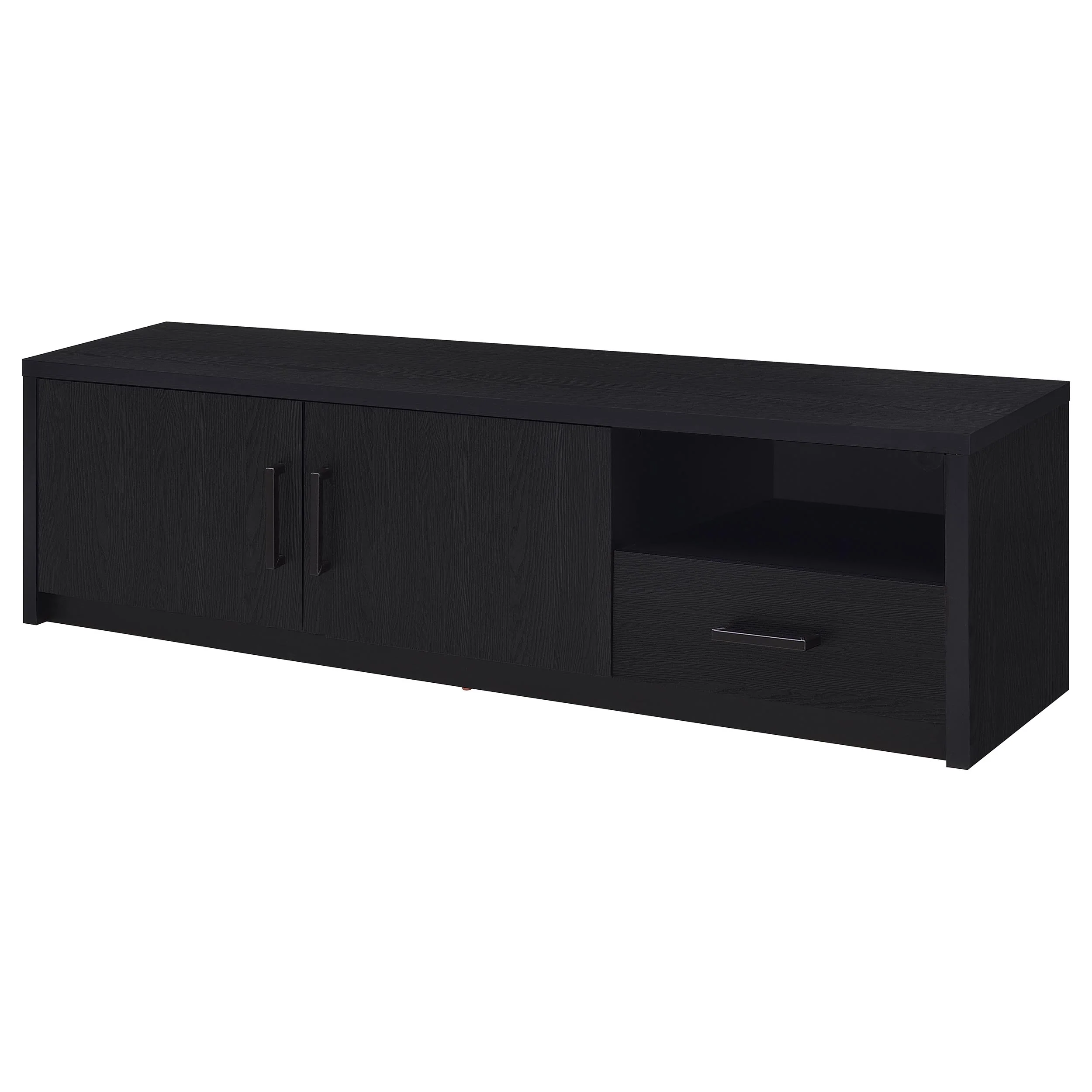 Murray 70-Inch 2-Door TV Stand Media Console, Black - Image 4