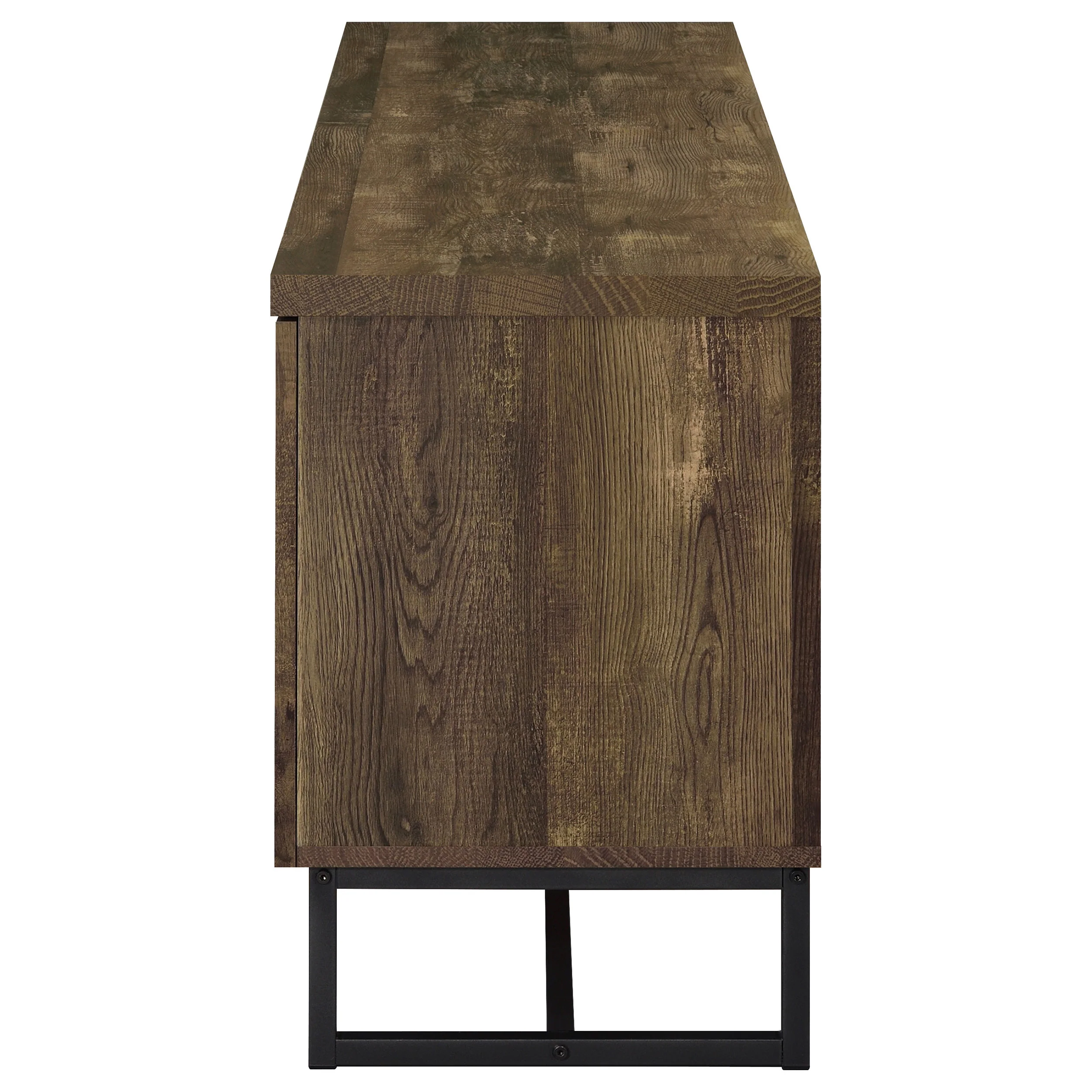 Myles 2-Door TV Stand 60 Inch Rustic Oak - Image 8