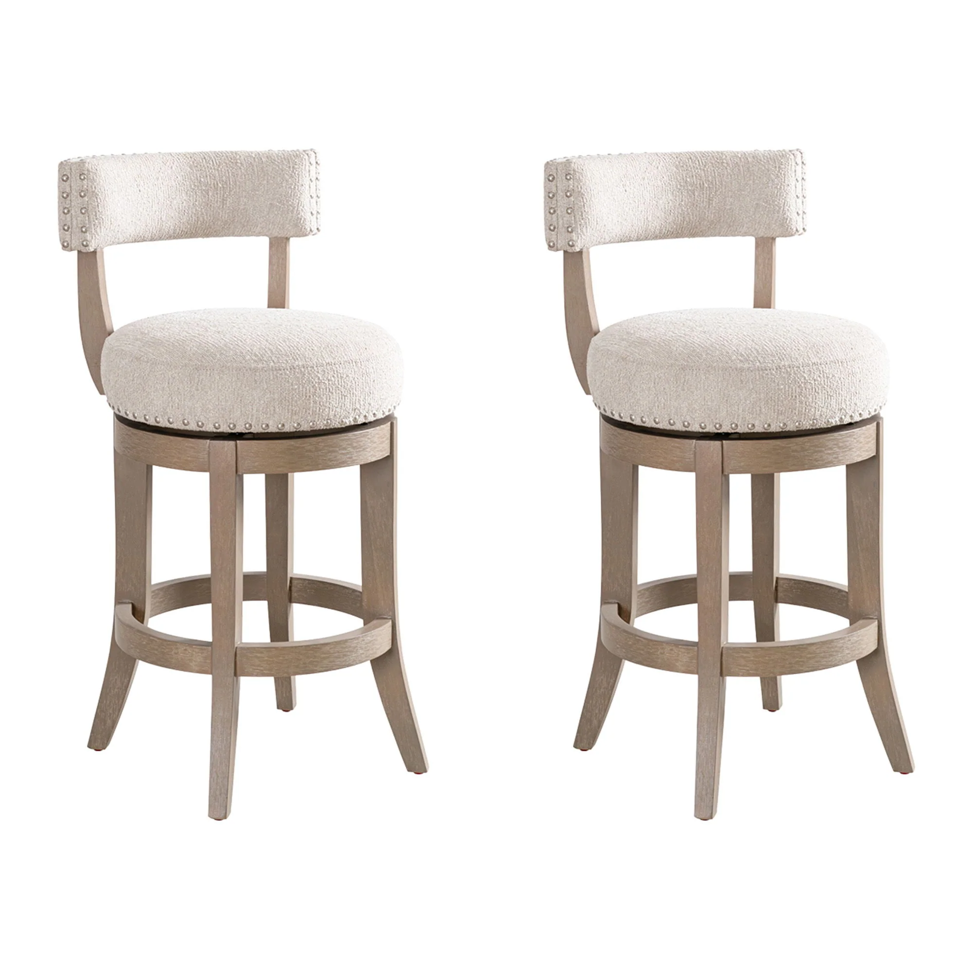 Mystic - Solid Wood Upholstered 26" Counter Height Swivel Barstool - Image 6