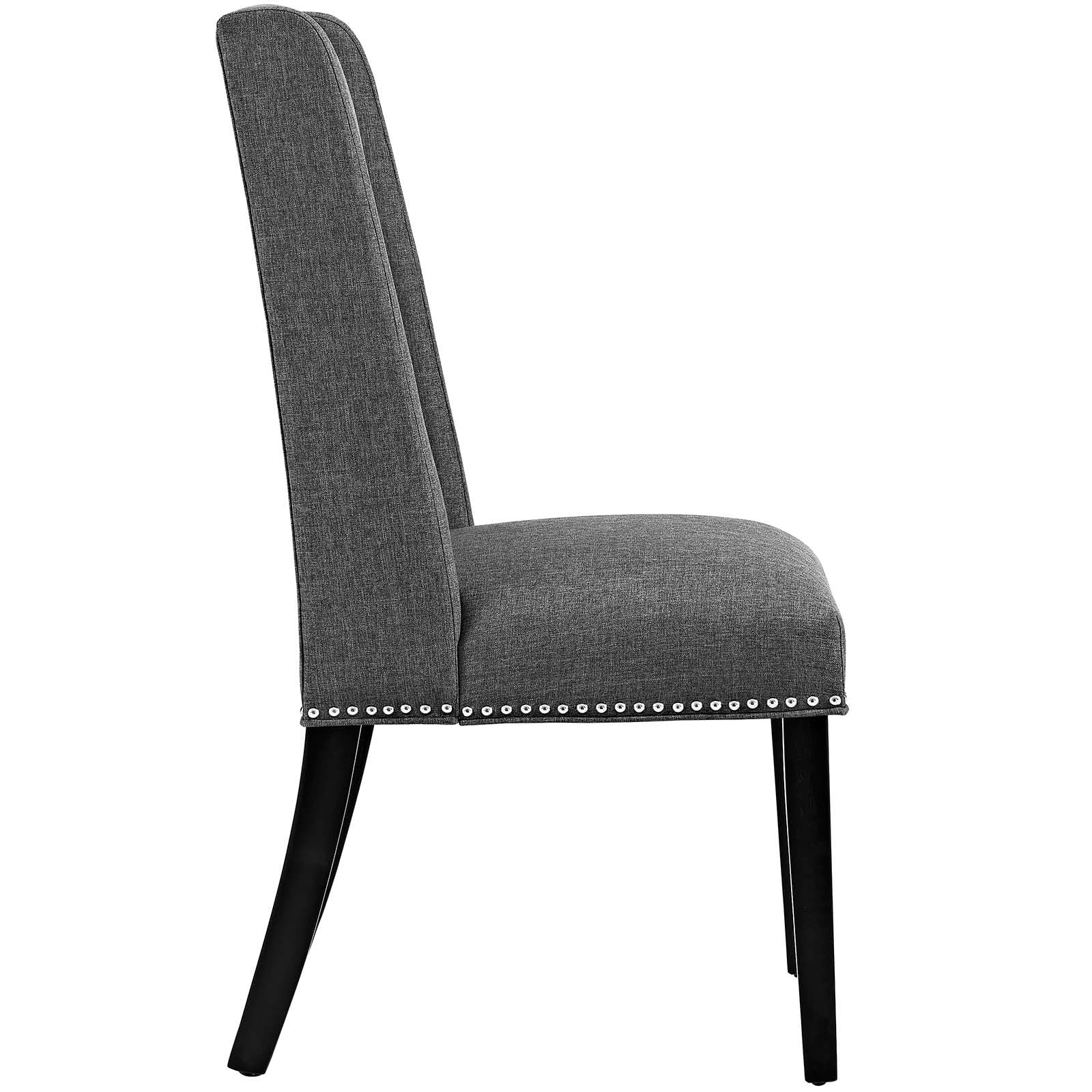 Nailhead Trim Fabric Dining Side Chair Set with Wood Legs – Set of 4 - Image 11