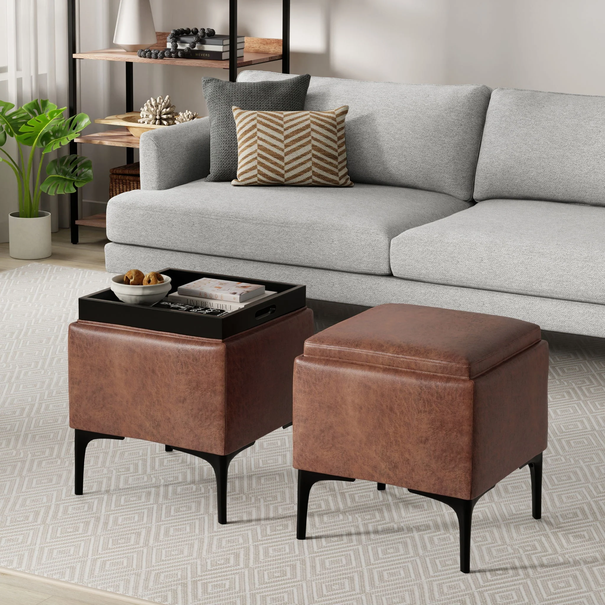 Natasha - Multifunctional Storage Ottoman With Tray - Image 8