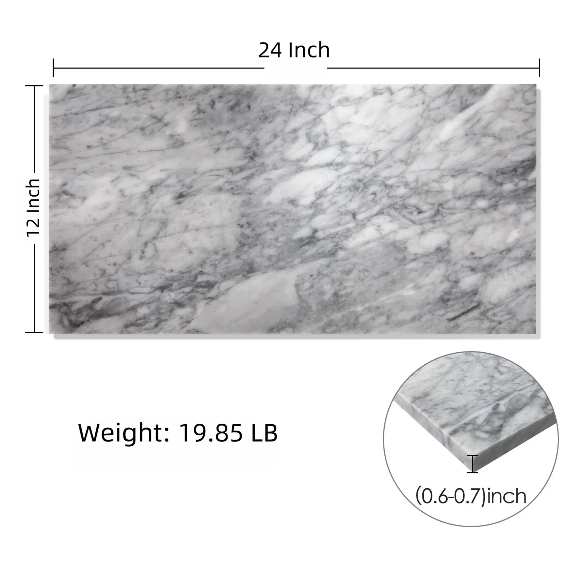 Natural Marble Polished Tile For Wall And Floor (Set of 4) - Image 7