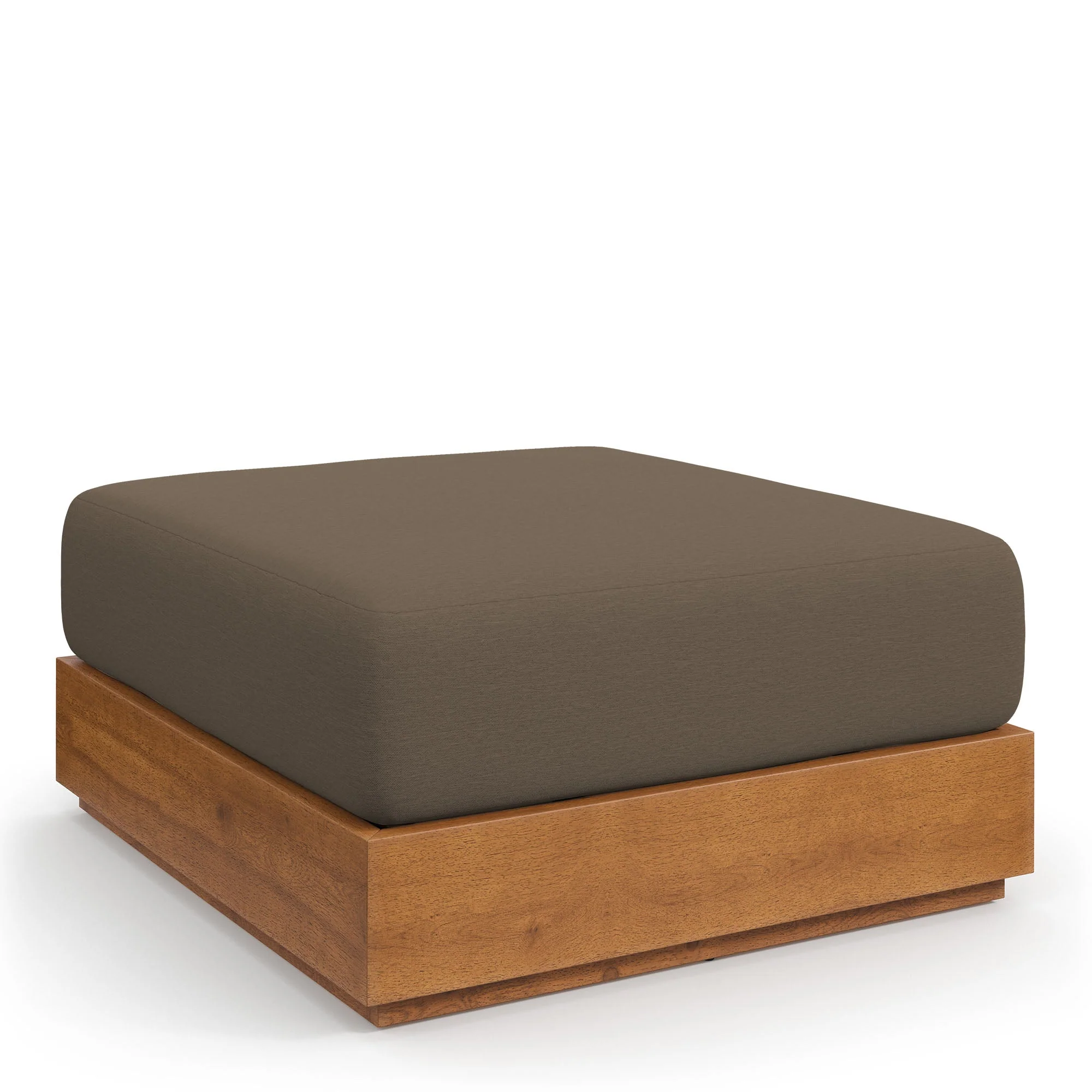 Natural Outdoor Patio Acacia Wood Ottoman — Durable Garden Deck Poolside Footrest - Image 10